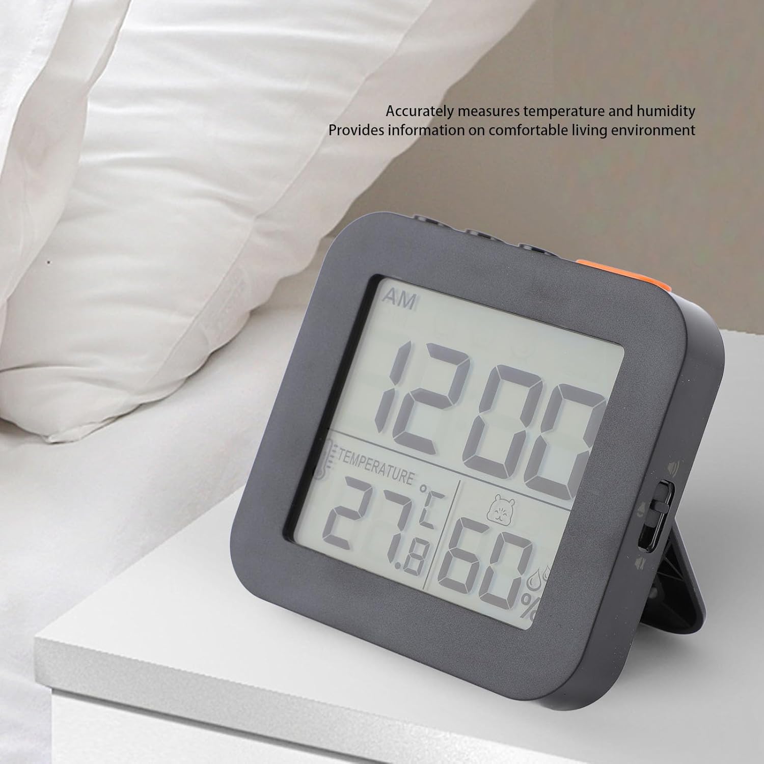 PerGar Digital Alarm Clock with Humidity and Temperature Display