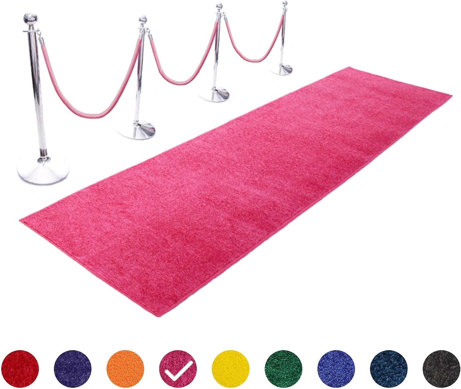 Pink Event Carpet Aisle Runner - Plush Quality 3x10ft