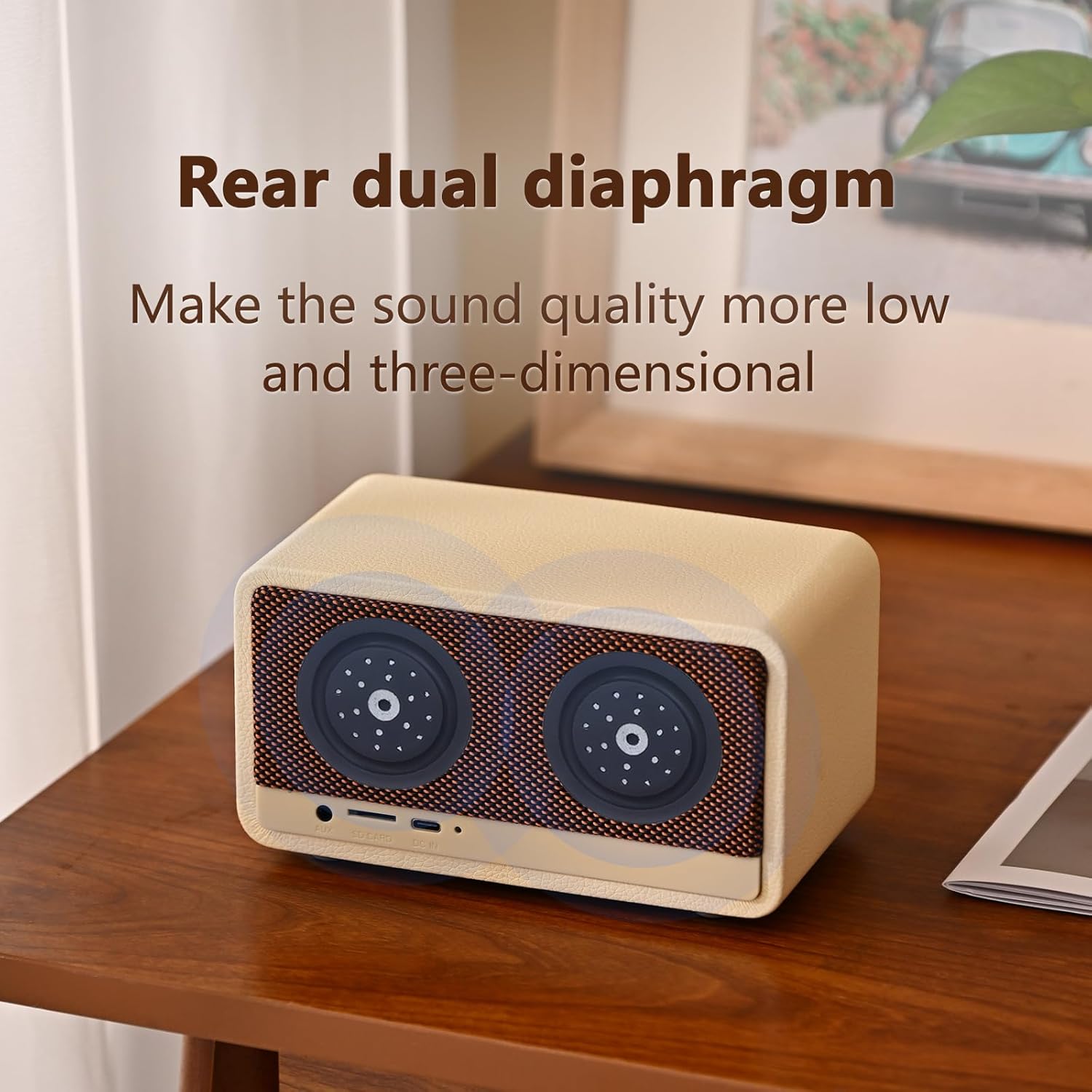 5-in-1 Bluetooth Speaker with Alarm Clock and Thermometer