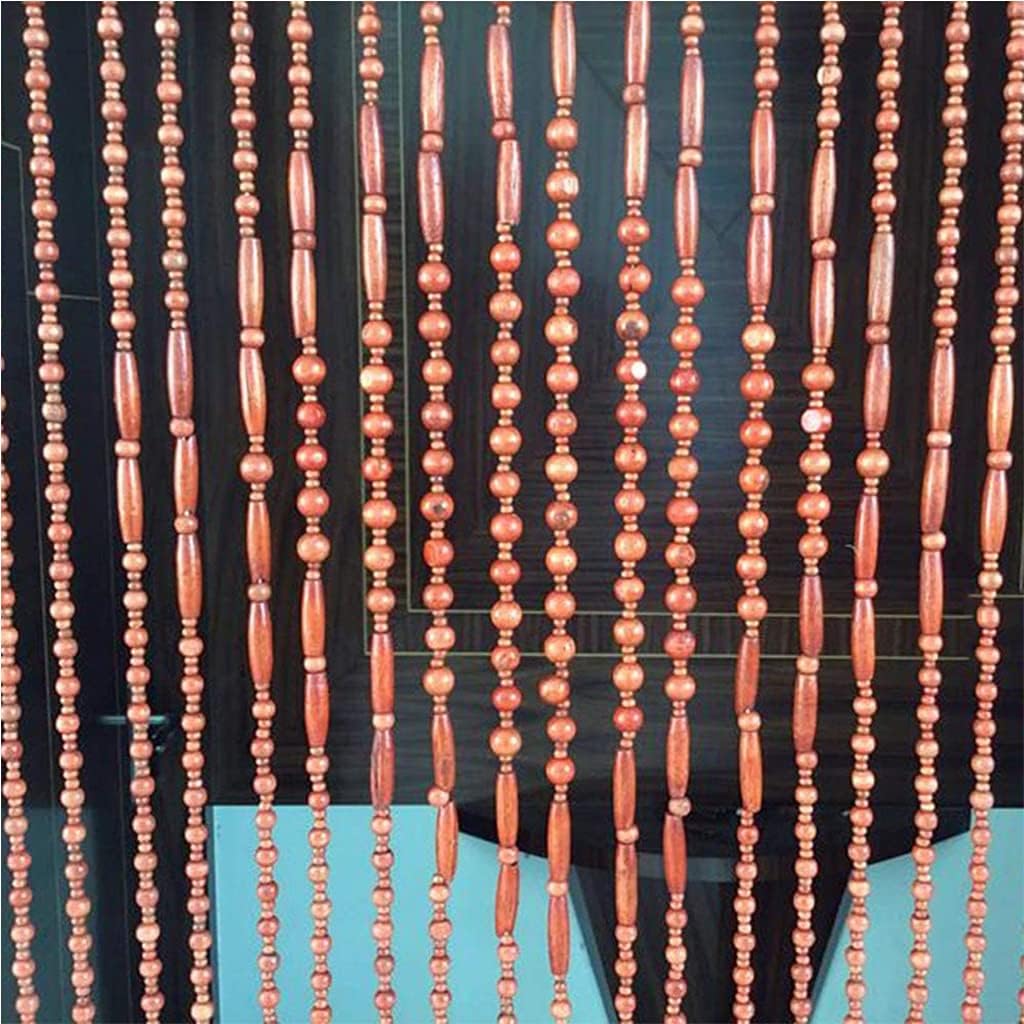 Retro Wood Beaded Curtain Door Divider