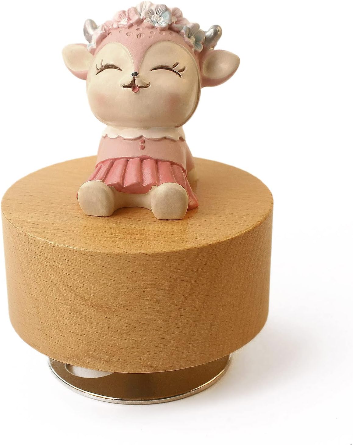 SOFTALK Cute Little Animal Wooden Music Box - You are My Sunshine