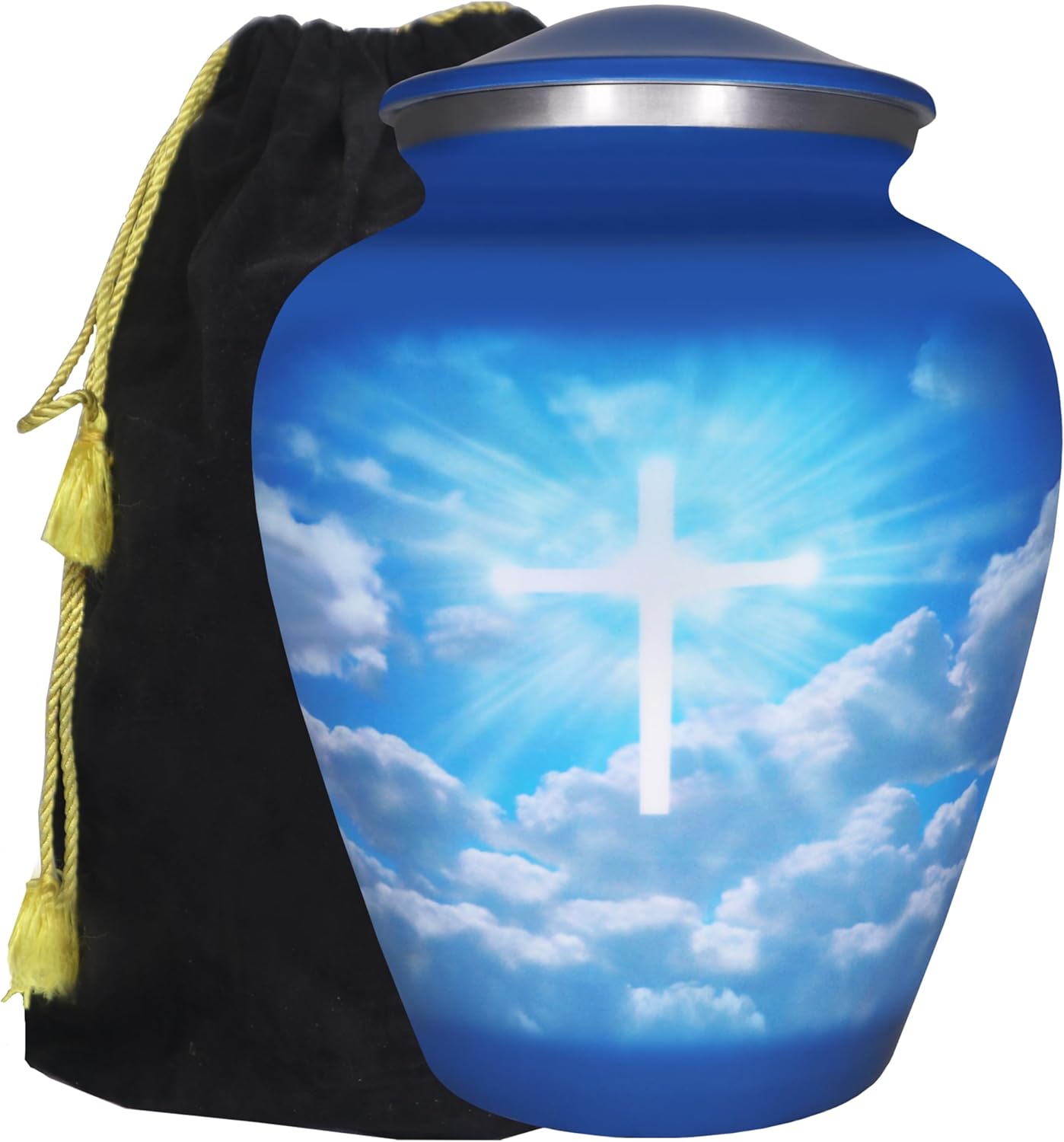 Celestial Cross Cremation Urn for Adult Ashes