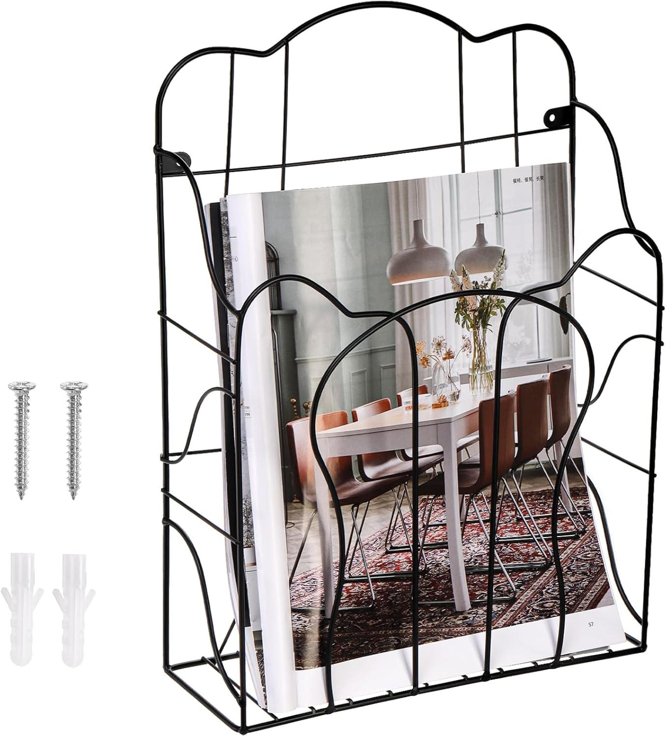 ZOOFOX Wall Mounted Magazine Holder Organizer