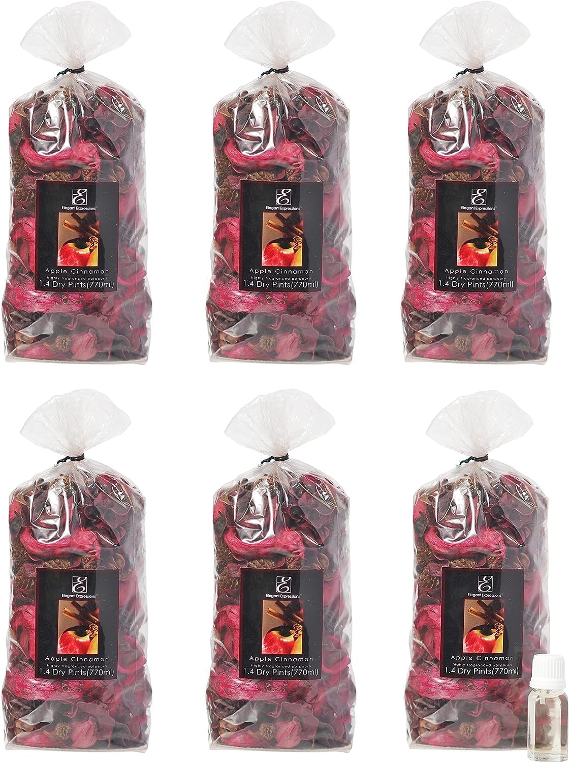 Hosley 24 oz Potpourri Apple Cinnamon Scented Set of 6