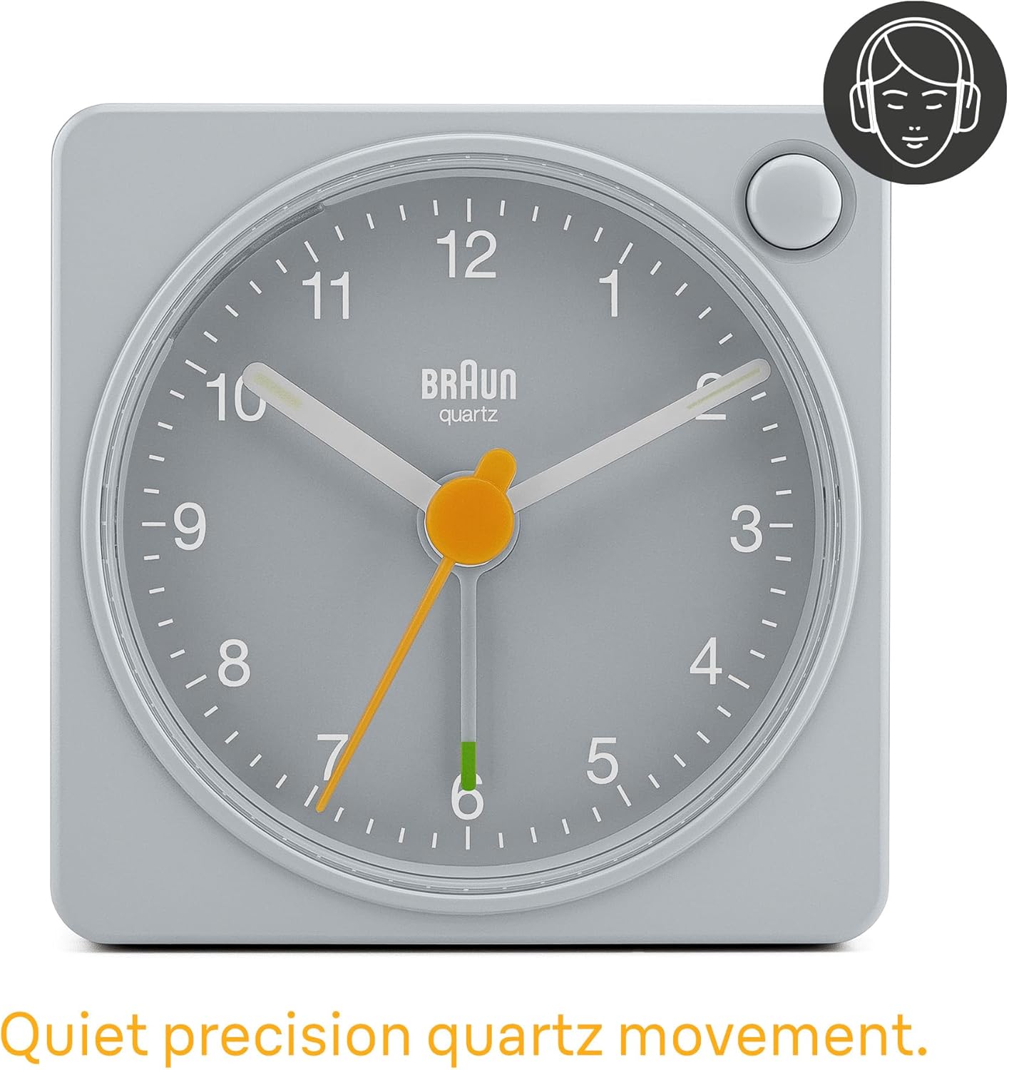 Braun Classic Travel Analogue Alarm Clock with Snooze and Light
