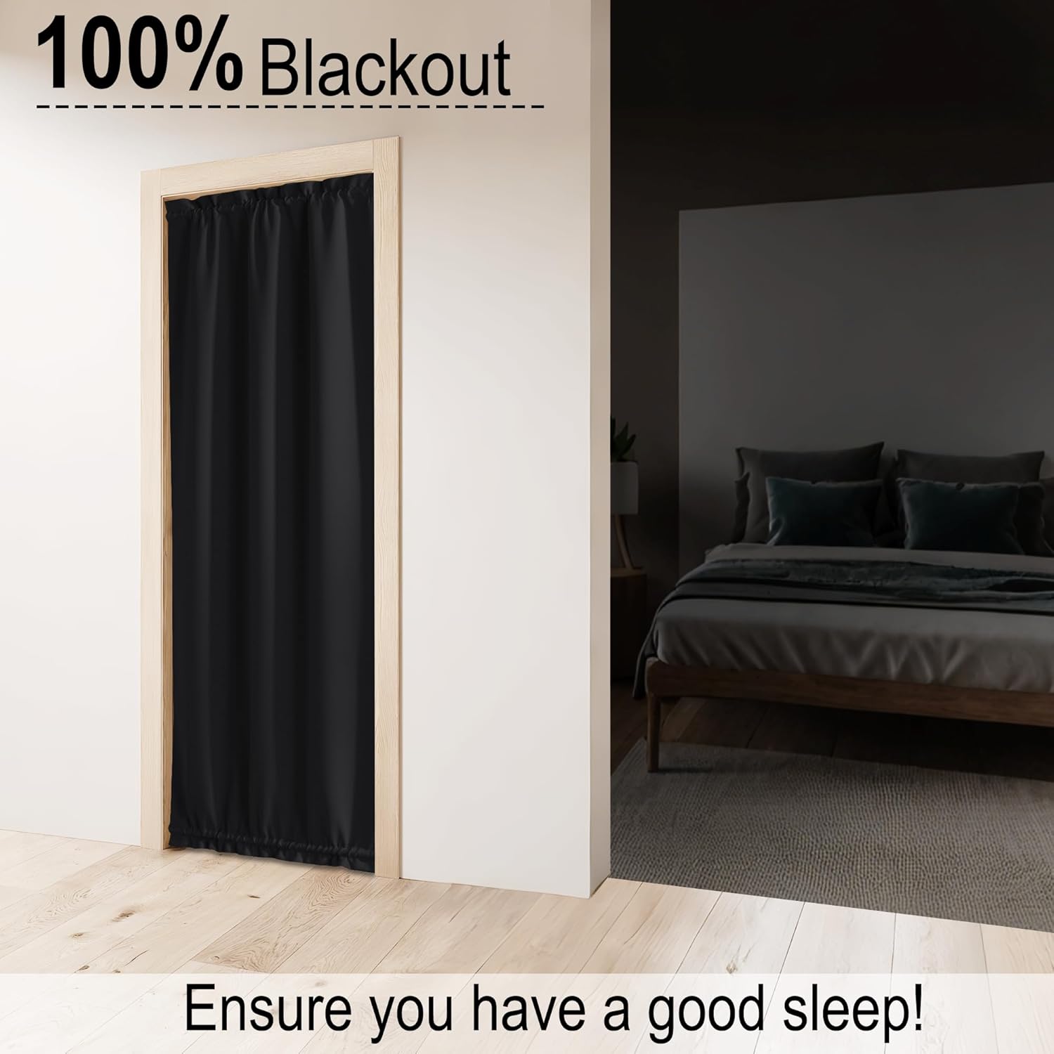 RYB HOME Blackout Curtain Panel for French Door 26x72