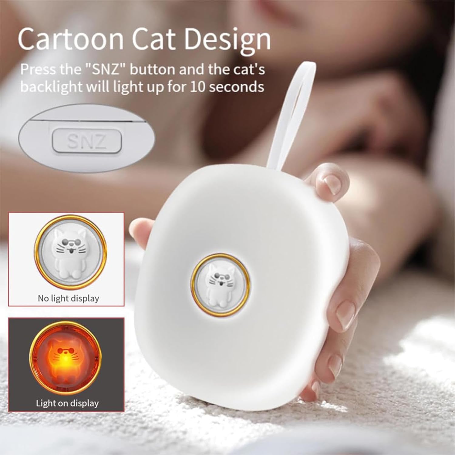 Battery Operated Vibrating Alarm Clock for Deep Sleepers and Deaf Users