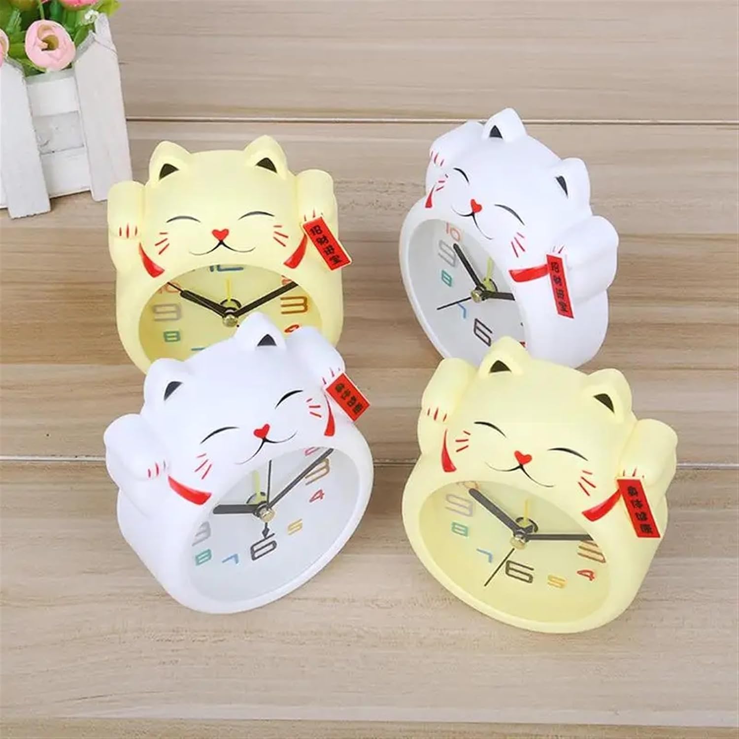 Creative Lucky Cat Digital Alarm Clock Mini Table Decoration