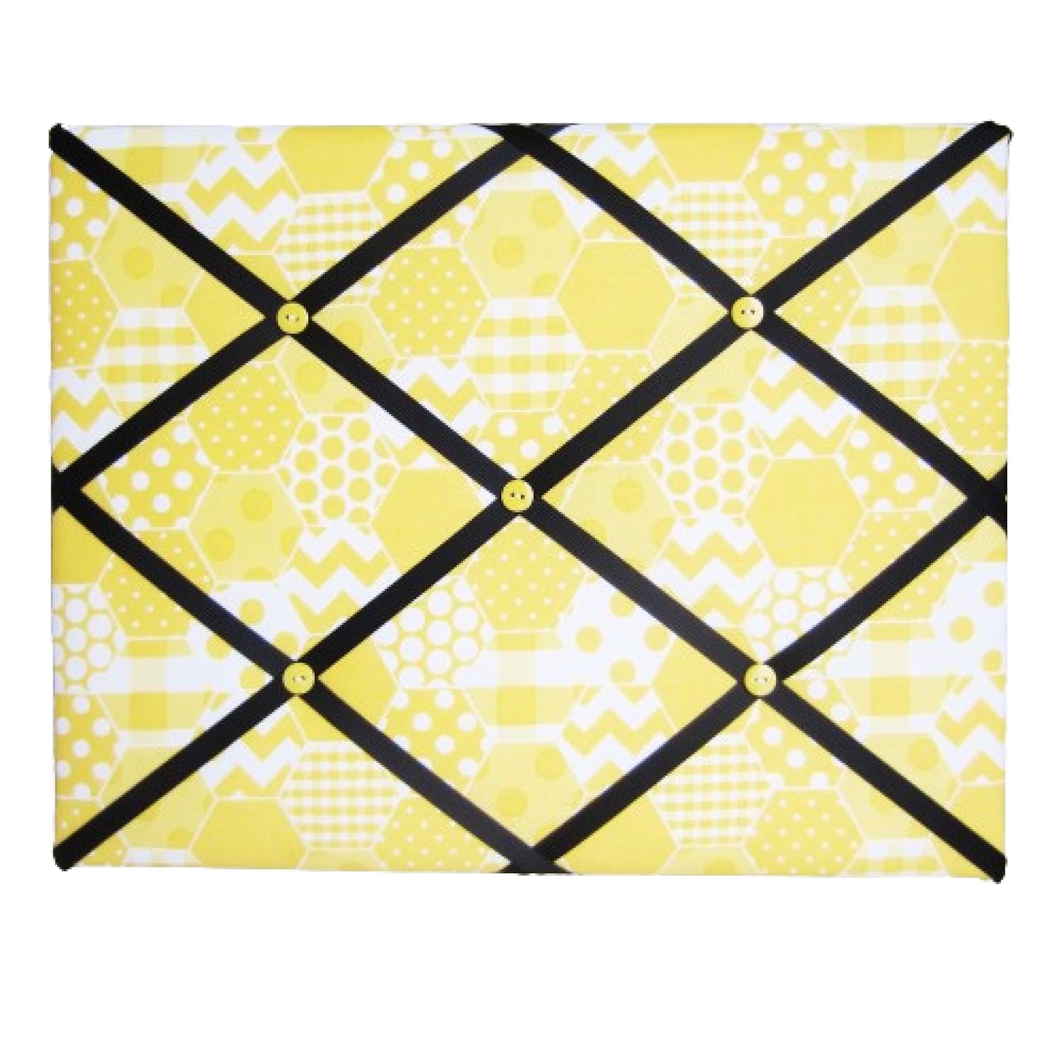 11x14 Yellow And Black Geometric Memory Board Bow Board