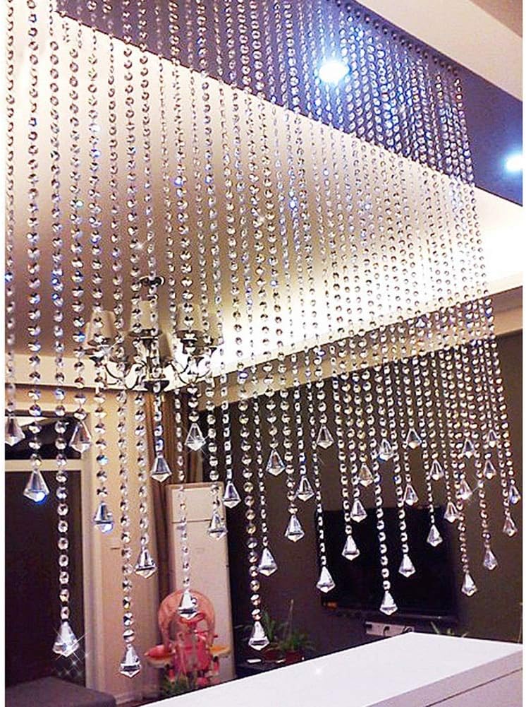 20 Strands Crystal Beaded Door Curtain for Room Dividers and Aisles