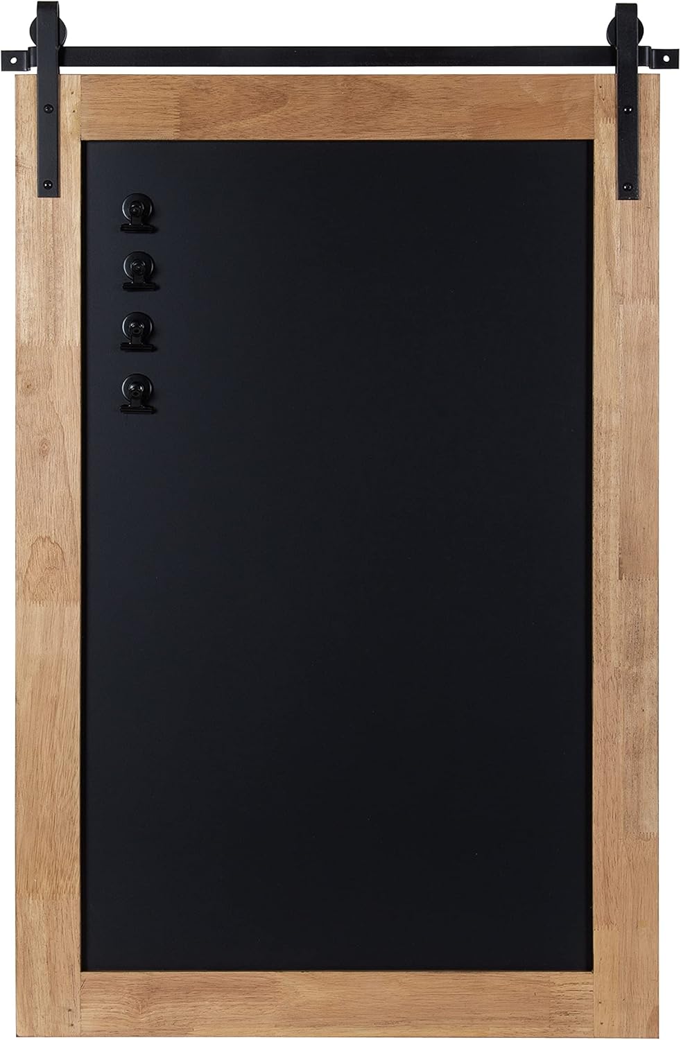 Kate and Laurel Samuels Wood Framed Chalkboard 24x36 Rustic Brown Magnetic