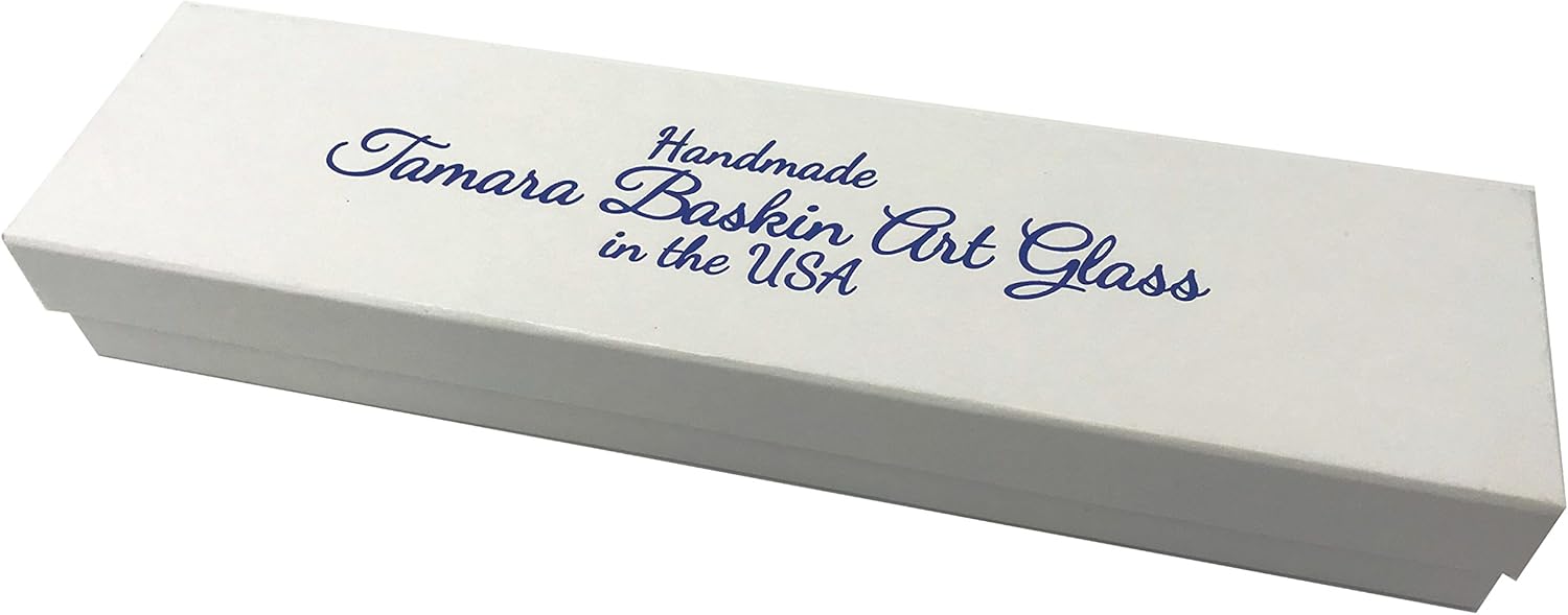 Tamara Baskin Art Glass Wedding Keepsake Mezuzah Ivory