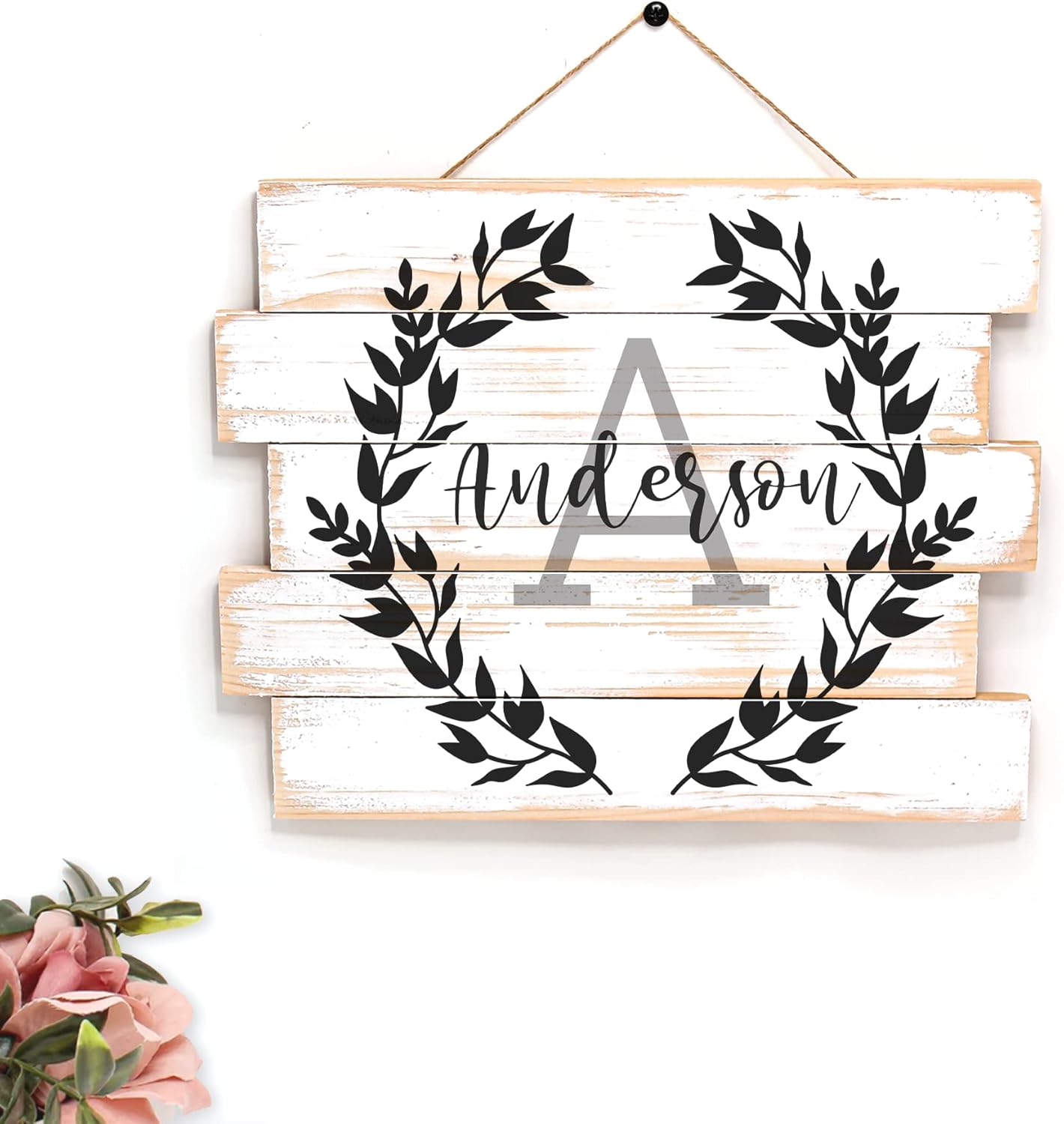 Custom Wood Family Name Wall Art Sign