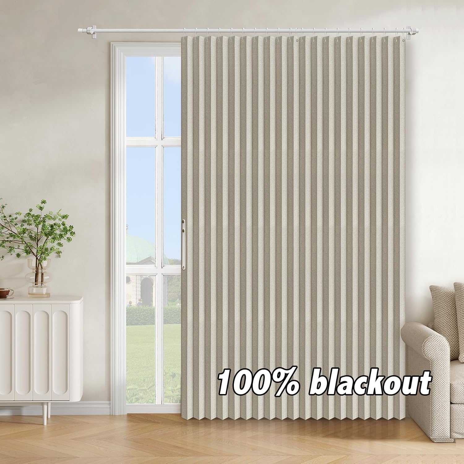 AJAZZ Blackout Doorway Curtains 1 Panel 98 W x 78 L