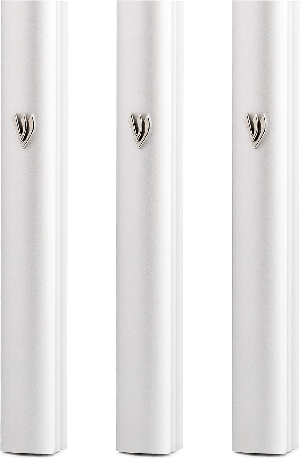 3-Pack Aluminum Mezuzah Case Weatherproof Peel Stick