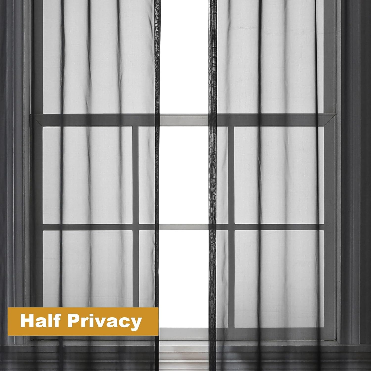 Airwill Sheer Curtains 84 Inches Length 2 Panel Set