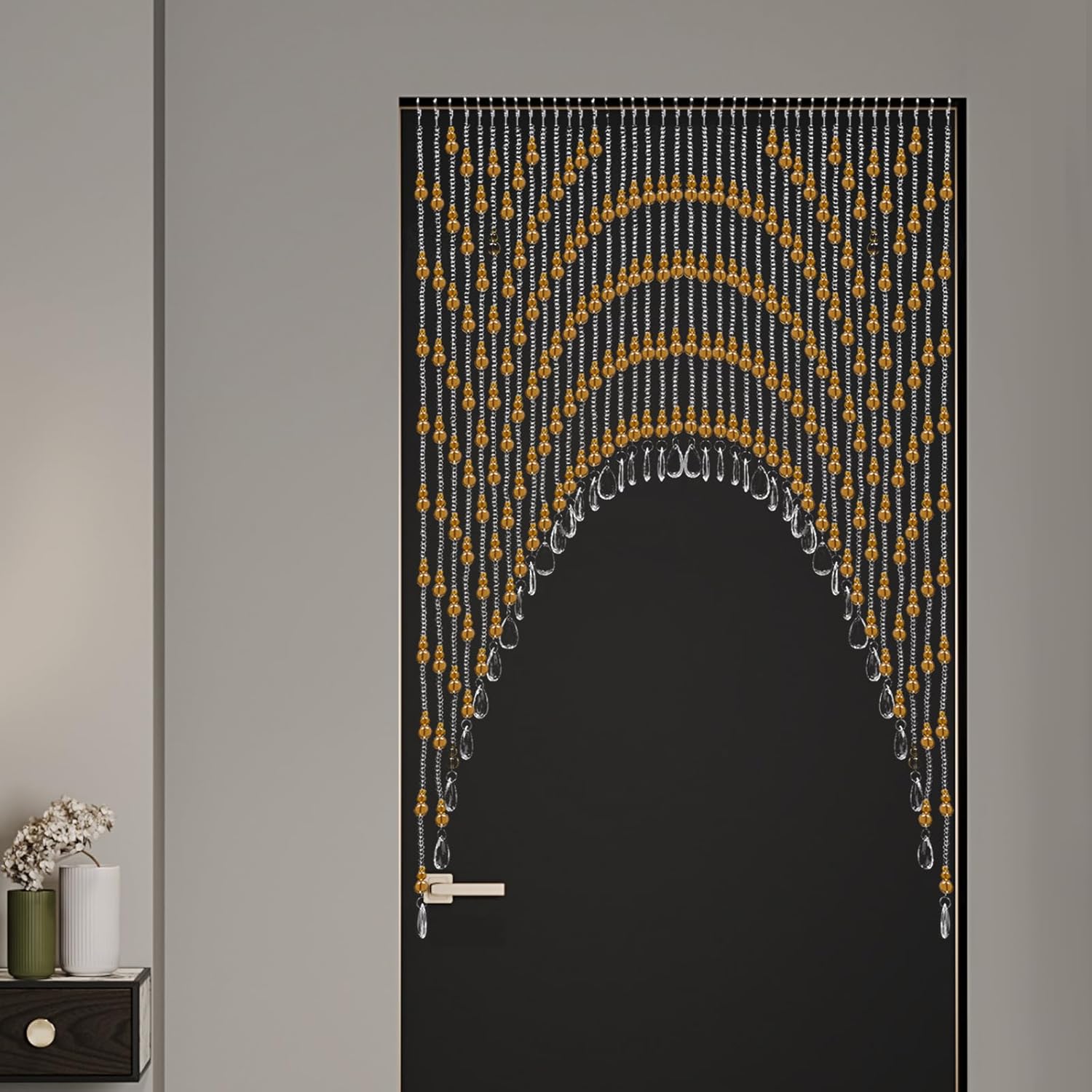 Amber Hanging Door Beads Crystal Curtain Partition