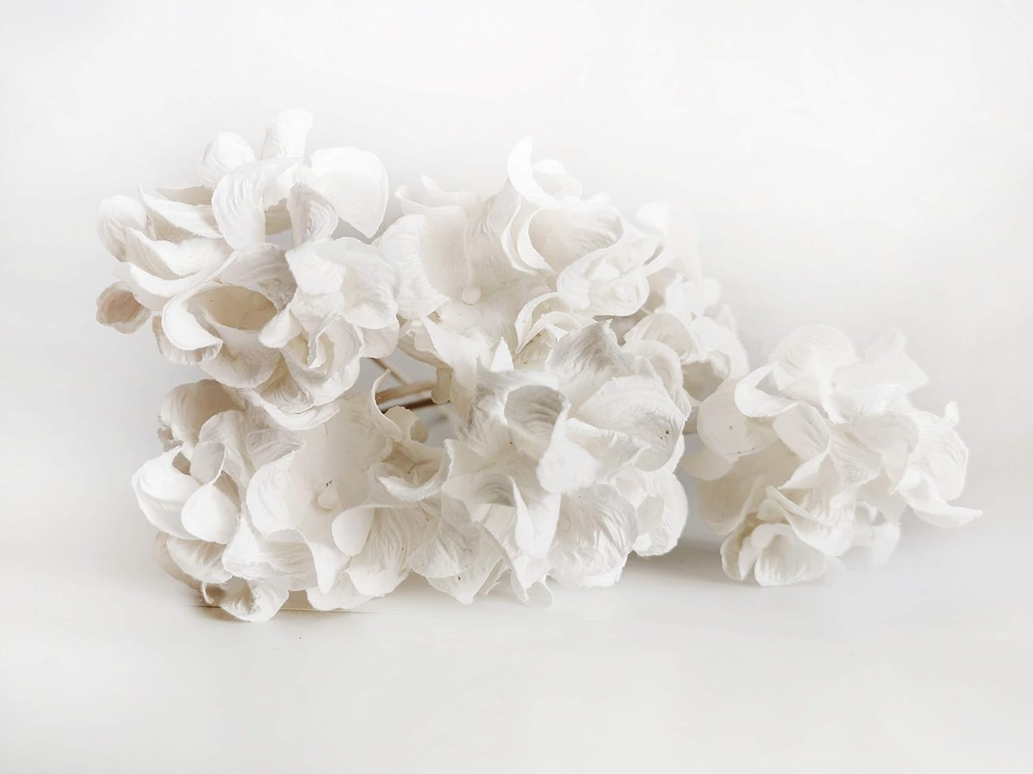 6 White Hydrangea Paper Flower Reed Diffuser for Home Fragrance by Plawanature