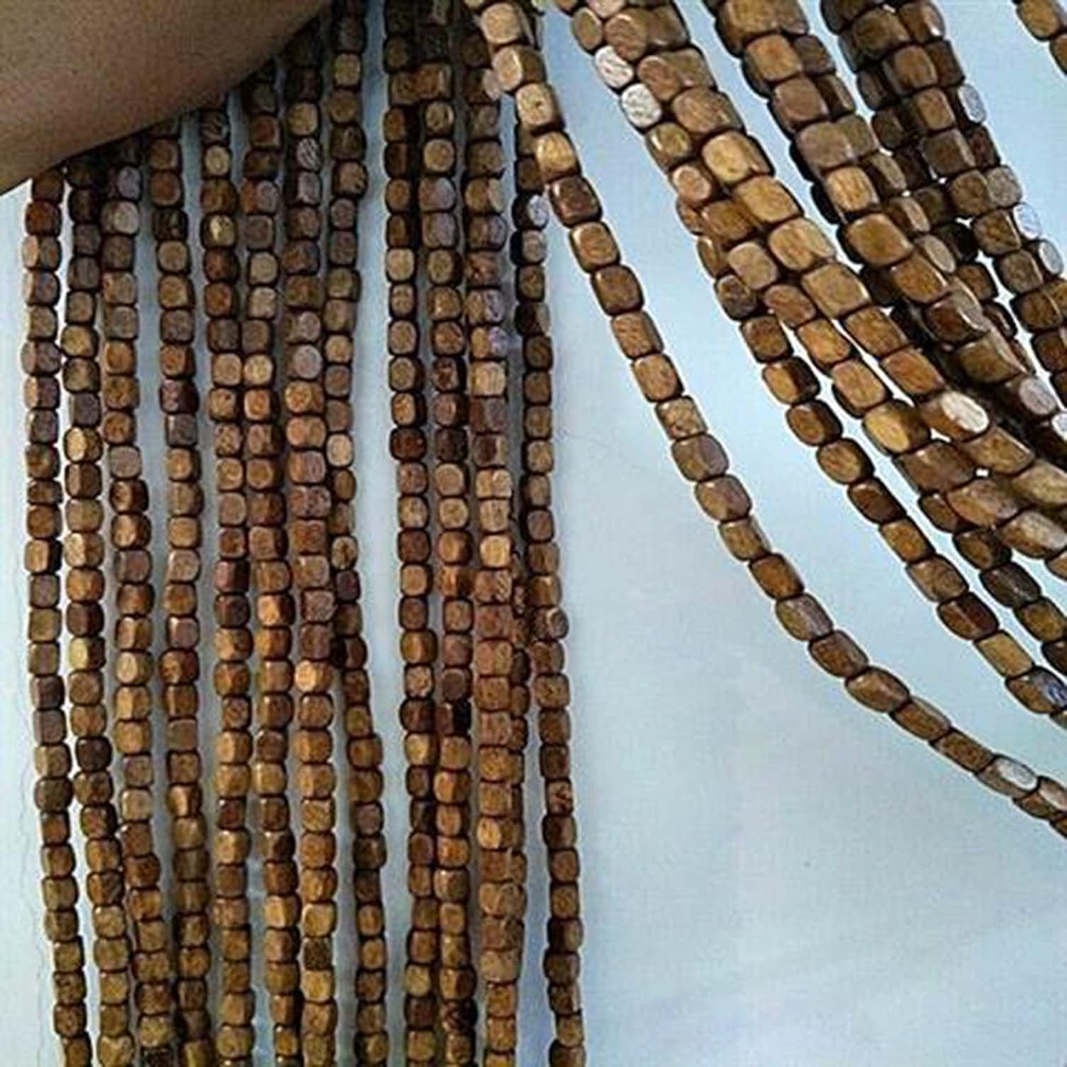 Wcxixo Wood and Bamboo Beaded Curtain for Doorway