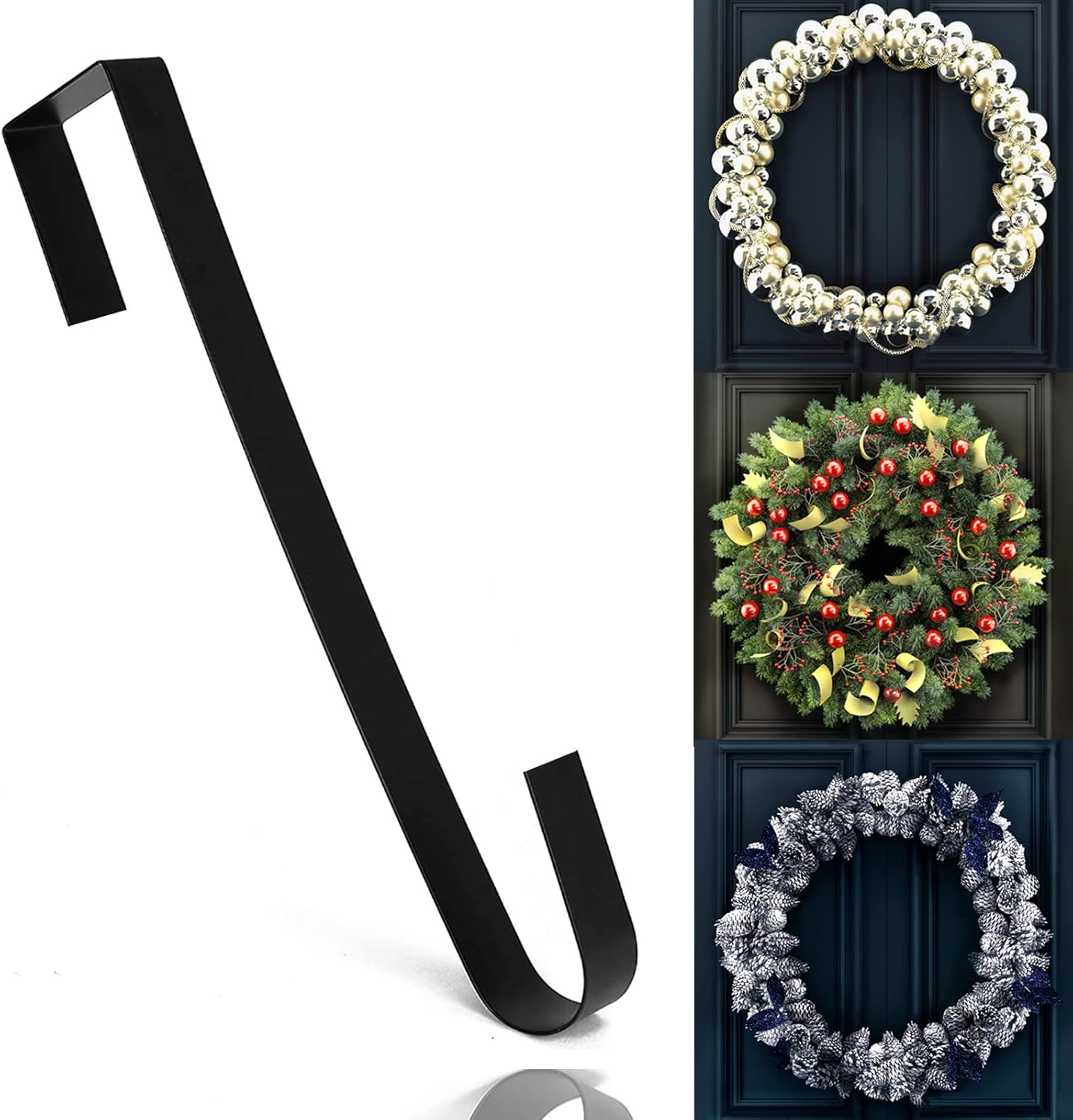 Osgow 12 Inch Wreath Hanger for Front Door