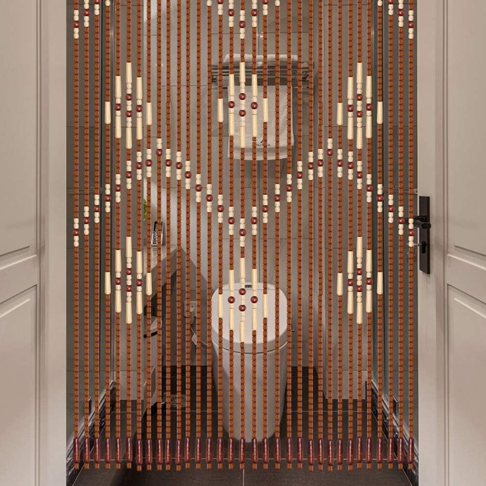 CNCEST Wooden Bead Curtain 32 Lines 90x175cm