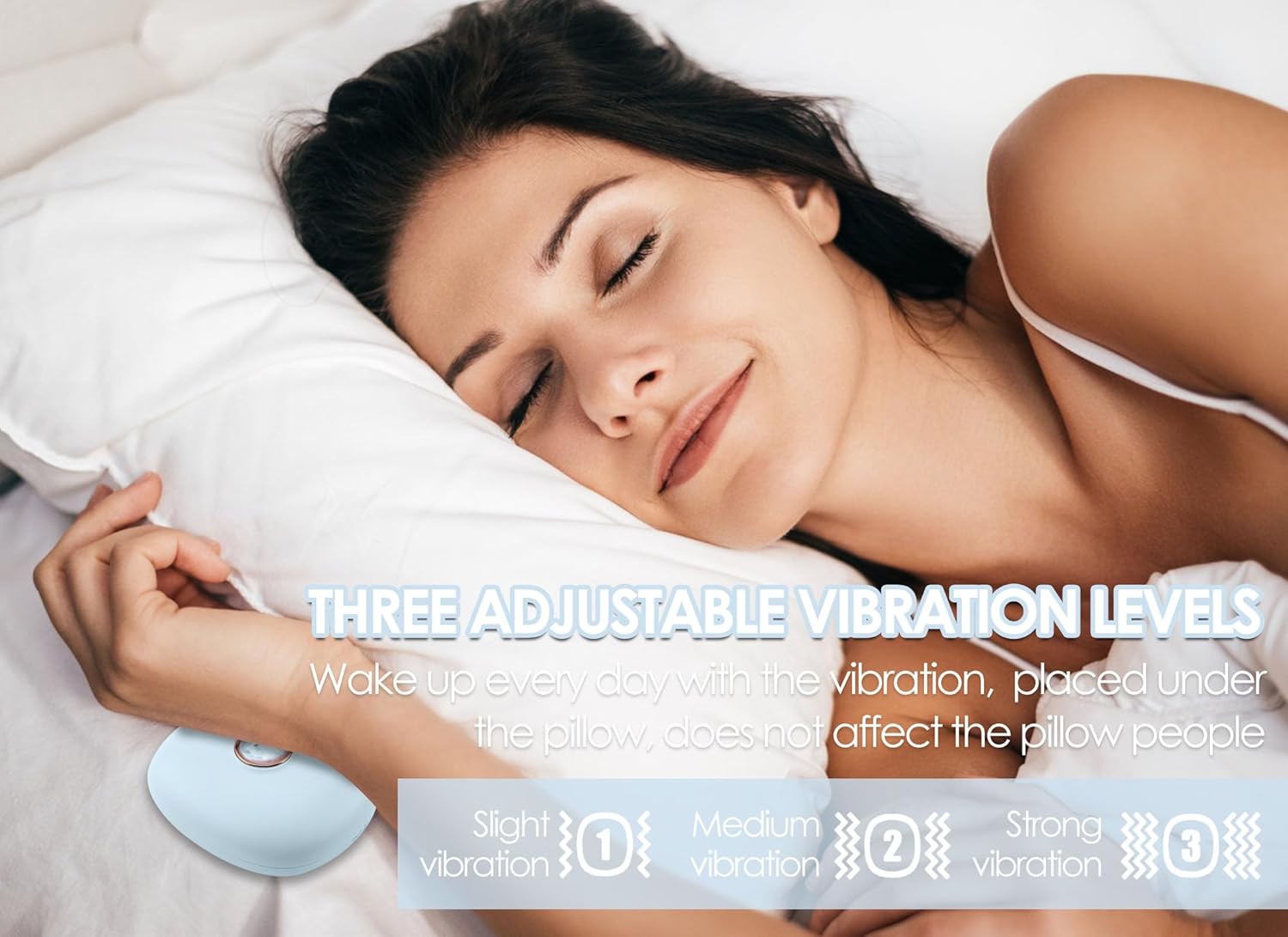 Dpofirs Vibration Alarm Clock for The Deaf with LED Display