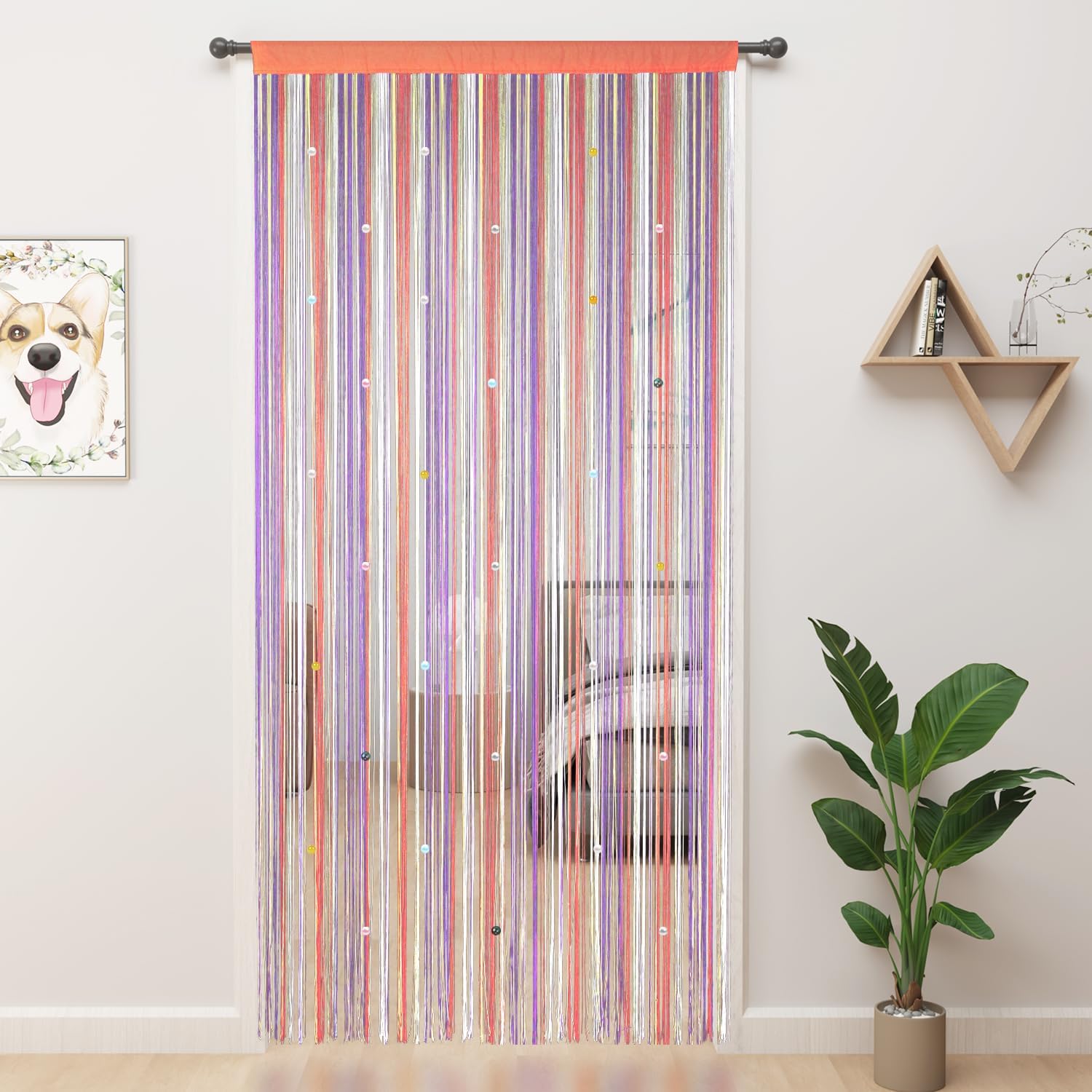 Yiibaai Beaded Curtain Panels for Doorway
