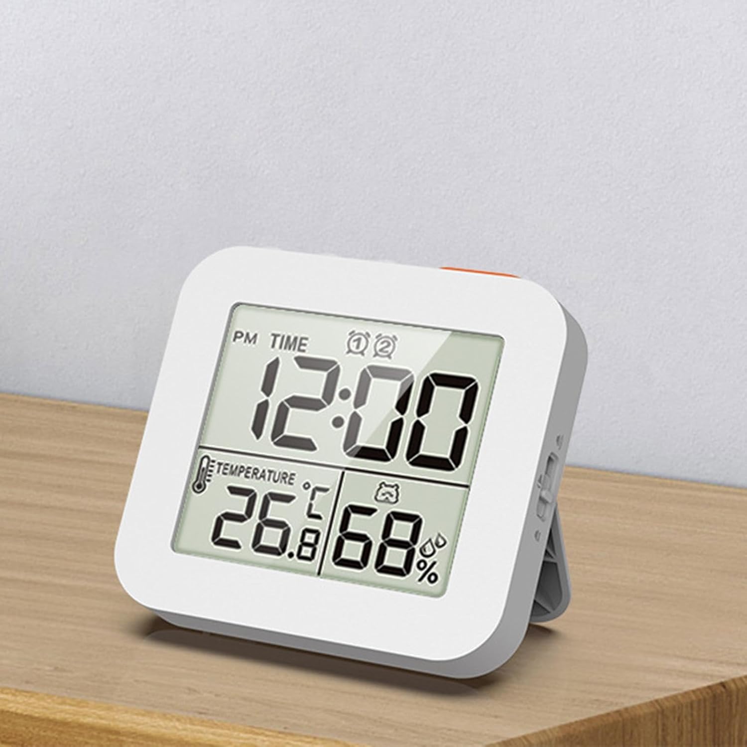 Digital Timer Shower Clock with Alarm White