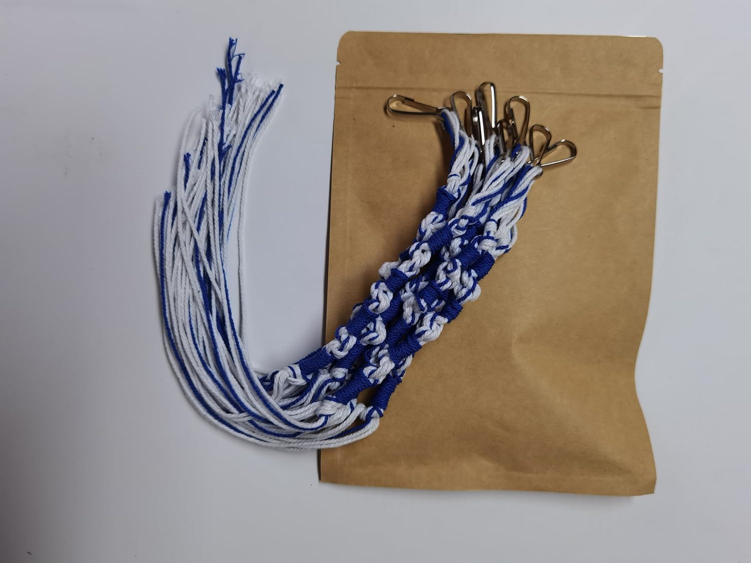 Rooherd Jewish Blue and White Tzitzits Set for Men Women