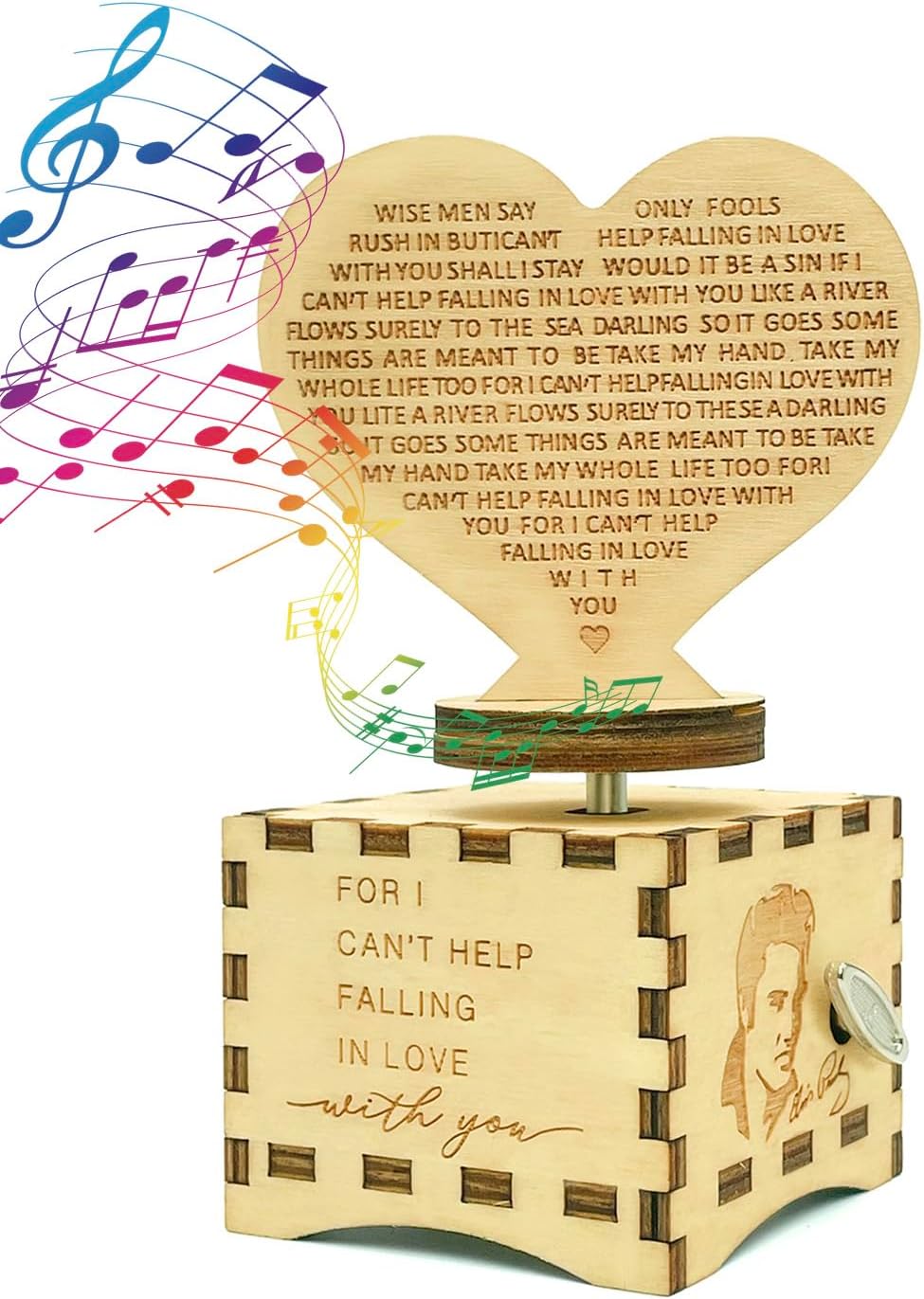 Sooharic Cant Help Falling in Love Wooden Music Box