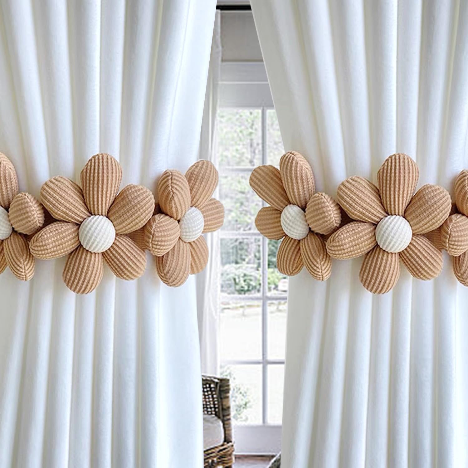 SRG Sunflower Curtain Tiebacks 2 Pack