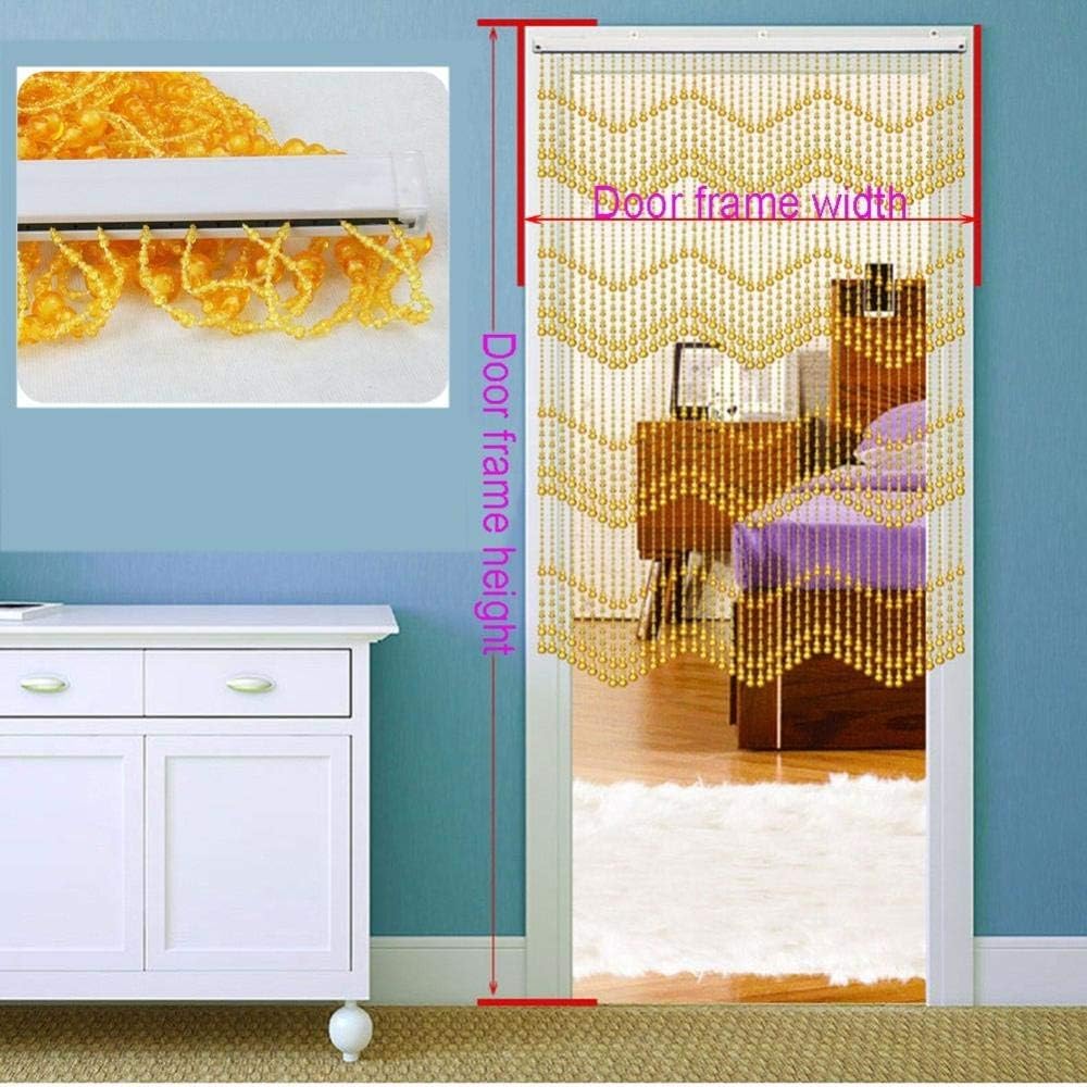 Purple Beaded Curtain Acrylic Door Drapes 90x150cm