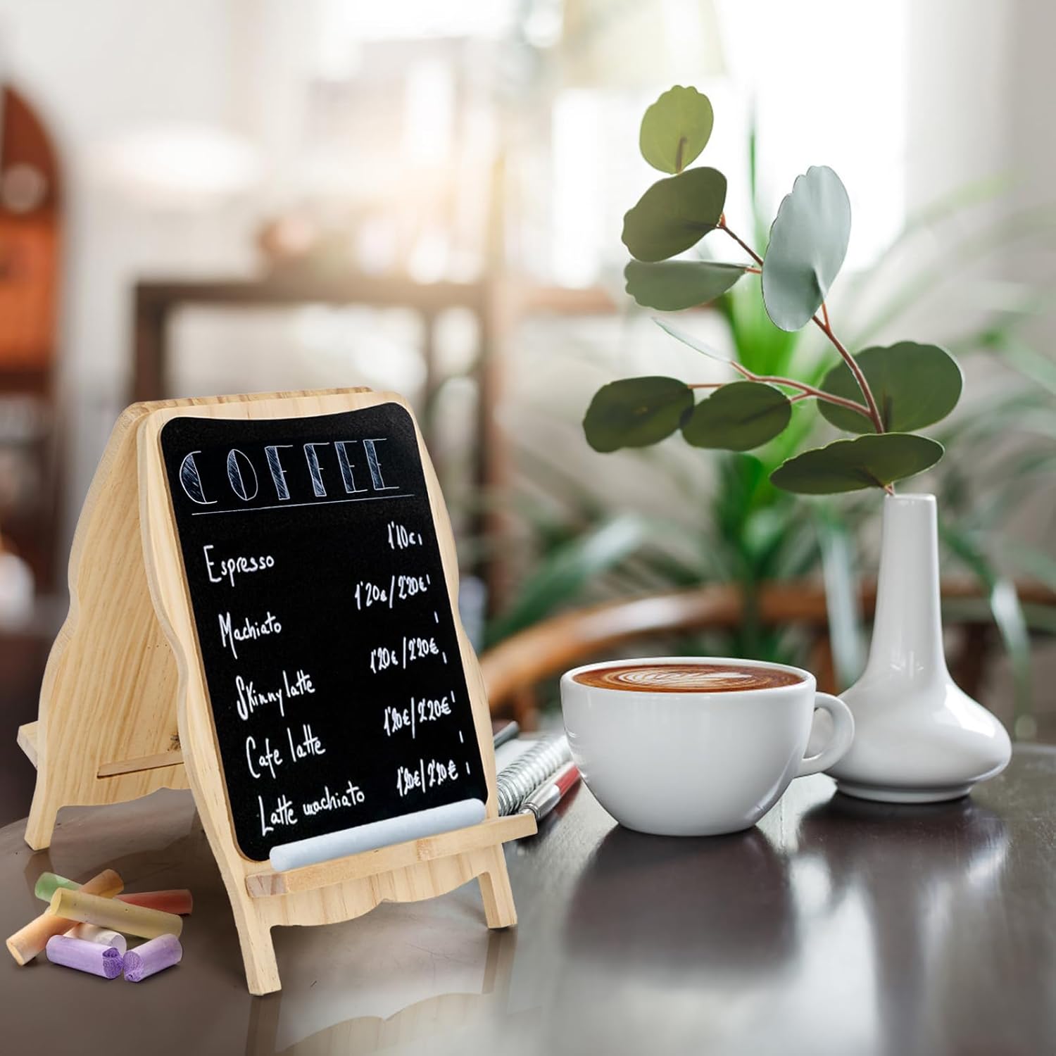 Tosnail 2 Pack Small Framed Chalkboard Signs for Home and Kitchen