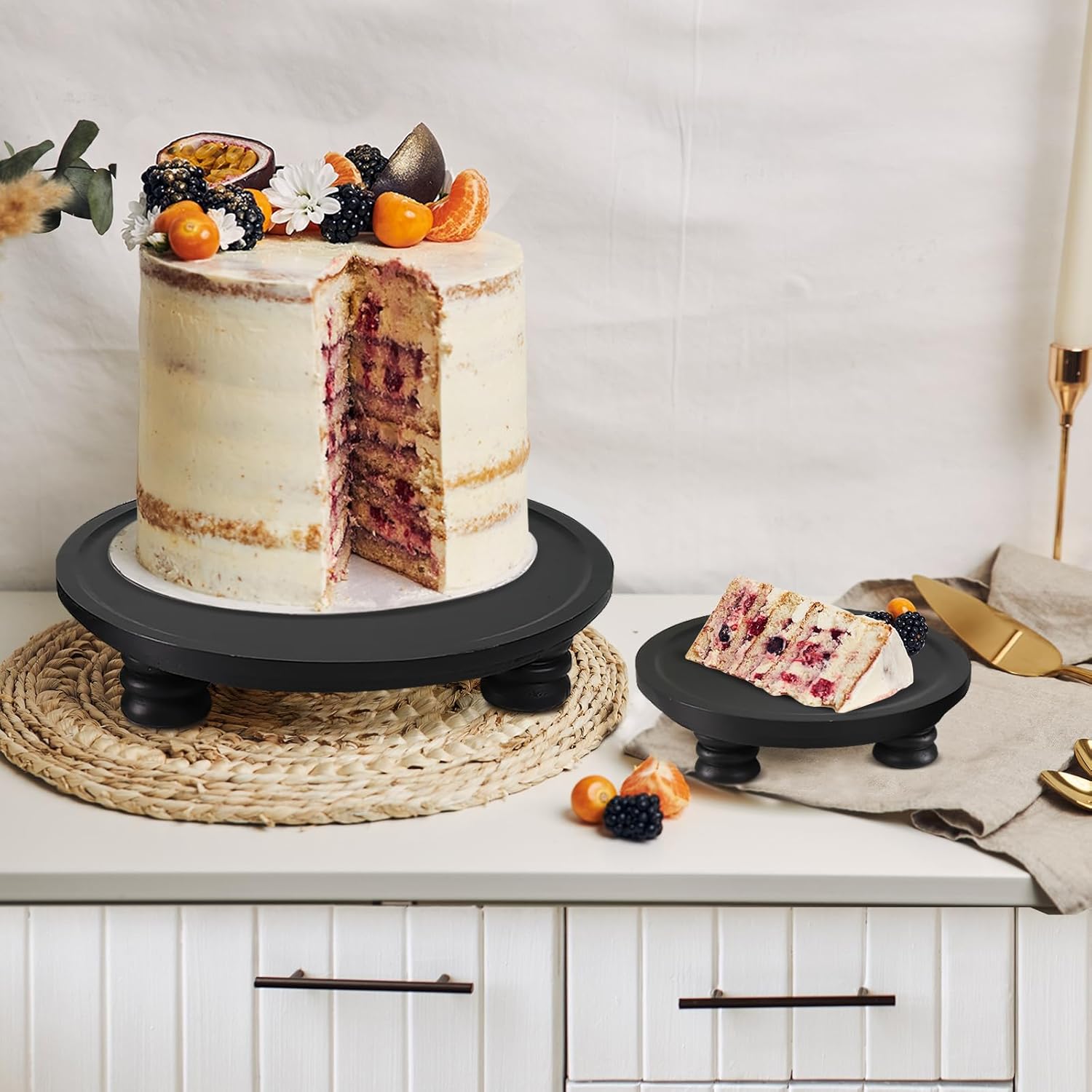 2 Pcs Wooden Risers for Display Farmhouse Decor