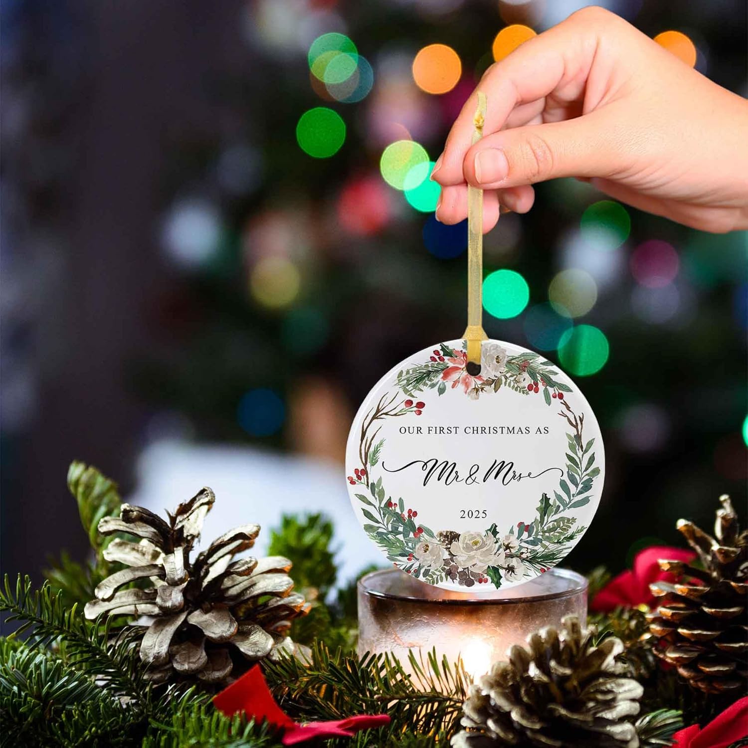 2025 First Christmas Mr Mrs Hanging Ornament