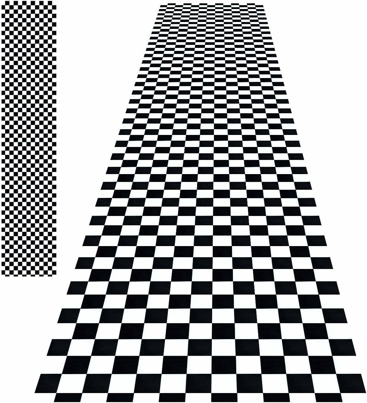 10 ft Checkered Floor Runner Race Car Party Decor