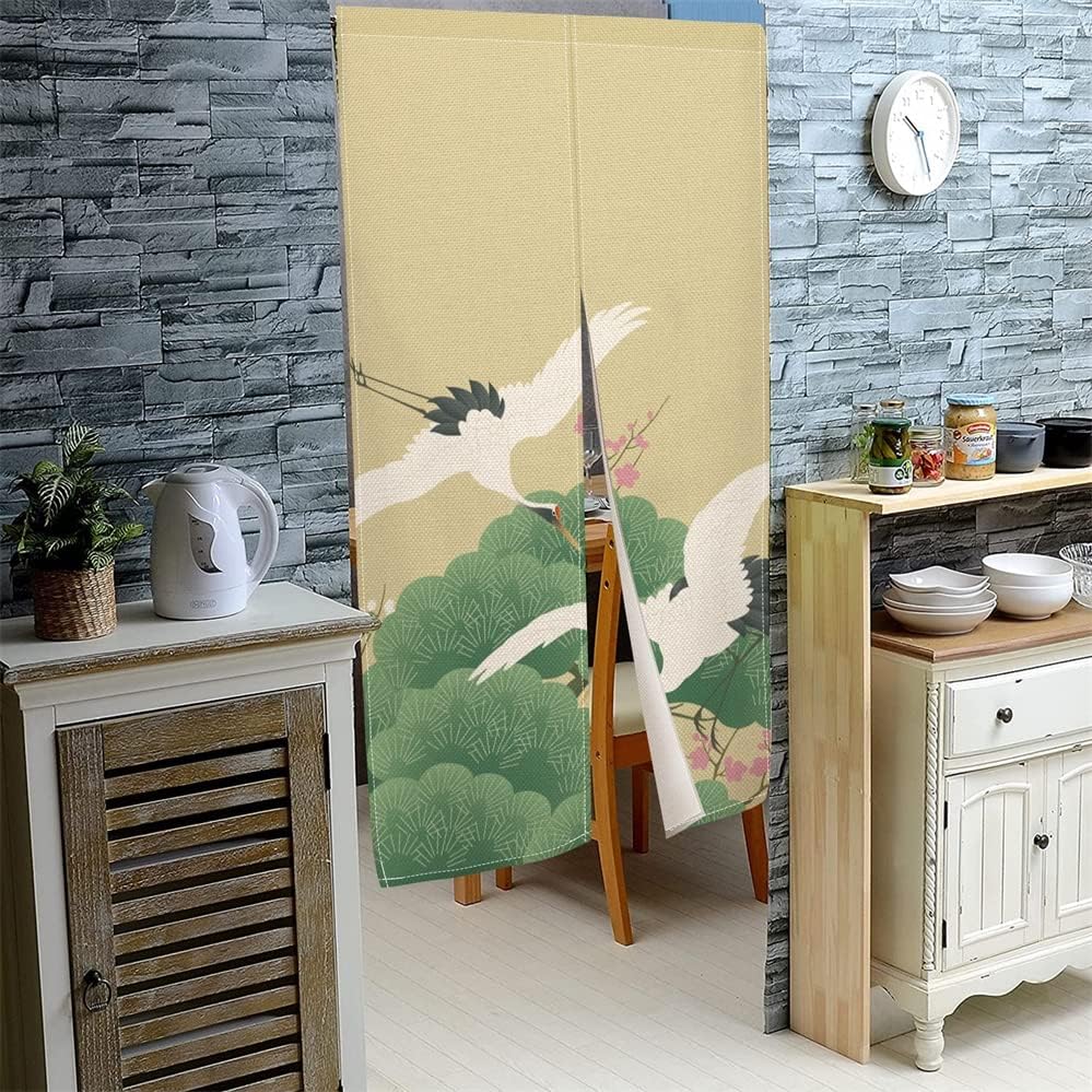 Leowefowa Traditional Japanese Noren Door Curtain
