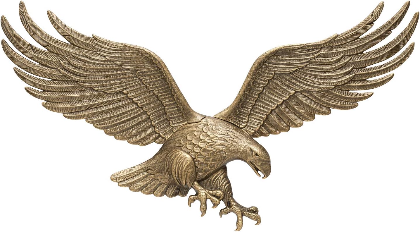 Whitehall Products Antique Brass Wall Eagle 00755 36x11in