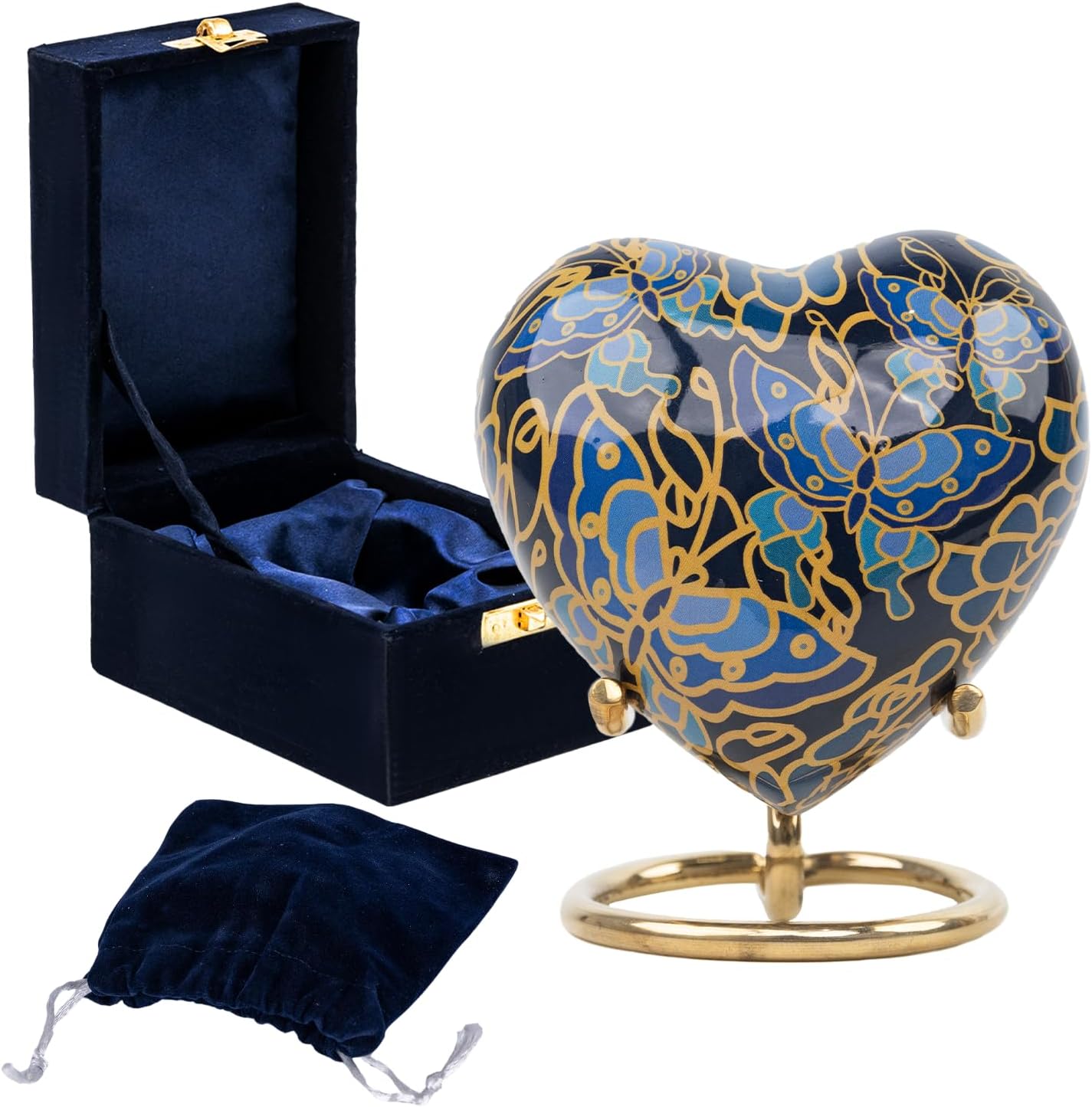 Butterfly Cremation Urn Small Keepsake Heart Urns for Ashes with Stand