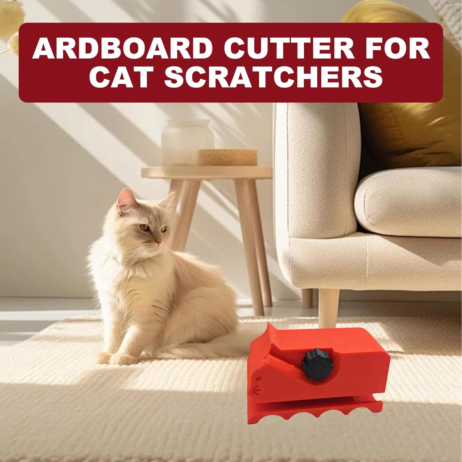 ROBOHOOK Cardboard Cutter for Cat Scratchers and DIY Projects Red