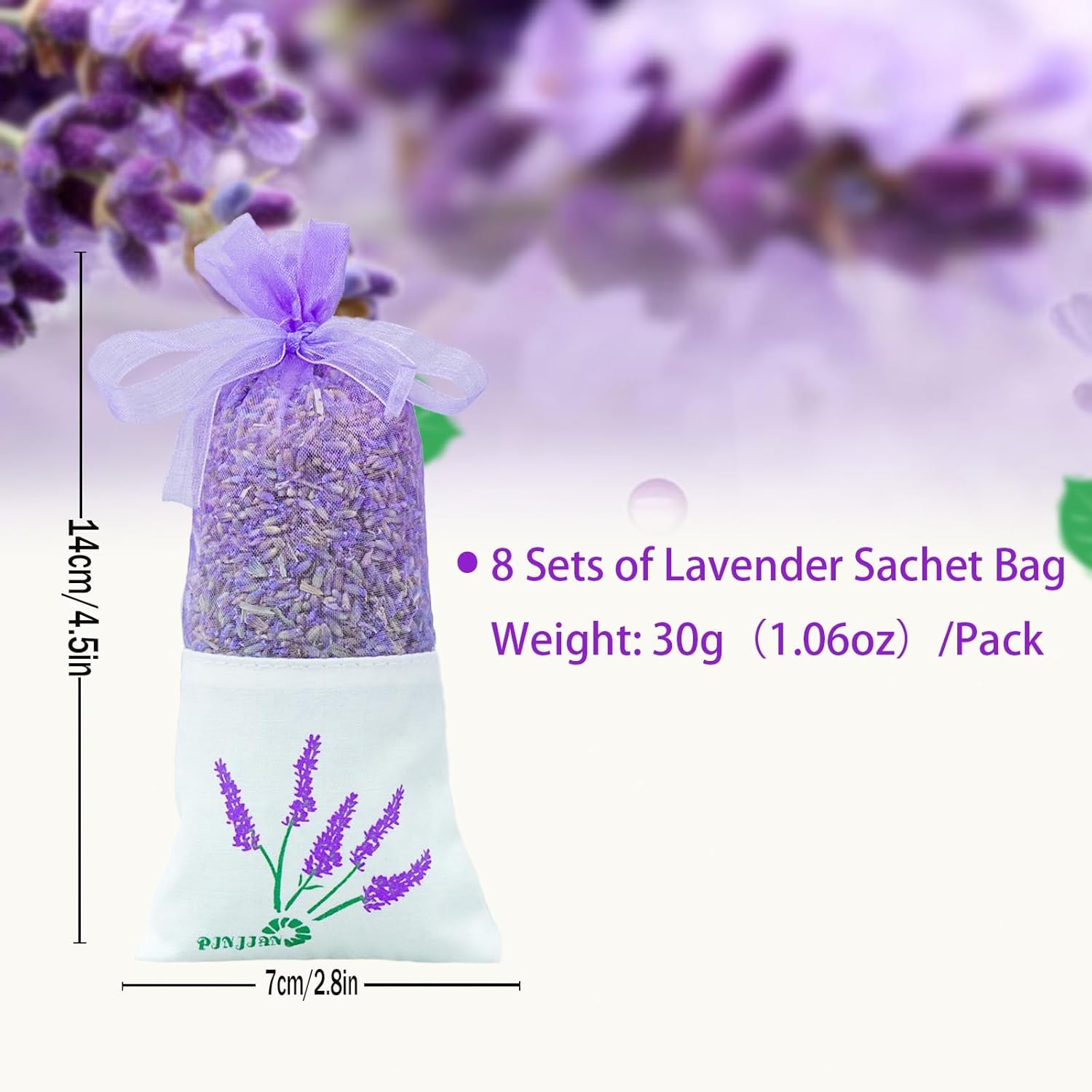 8 Pack Lavender Sachet Bags for Closets and Drawers