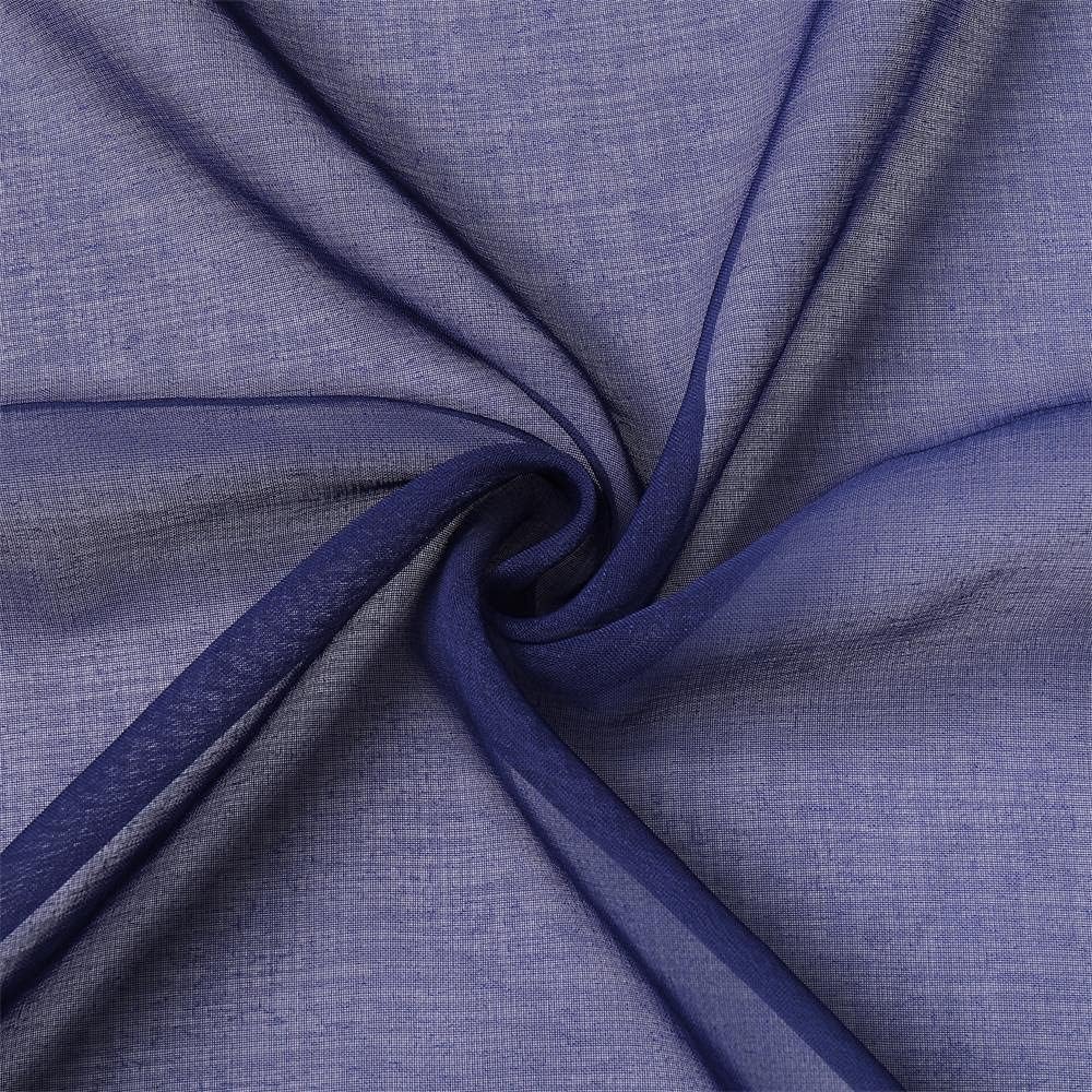 G2000 Ombre Sheer Curtains 84 Inches Navy Blue White 2 Panels