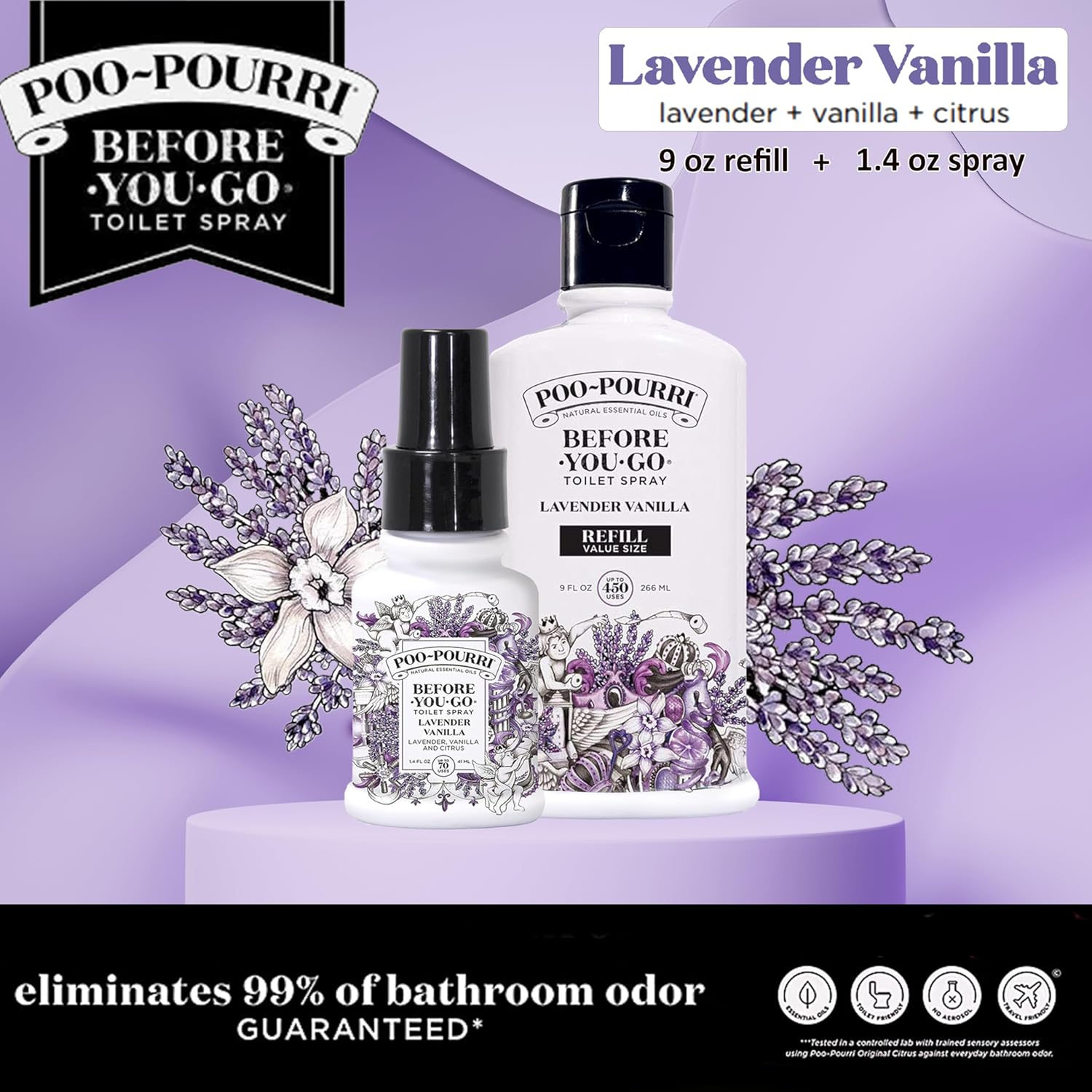 Poo-Pourri Lavender Vanilla Refill Set