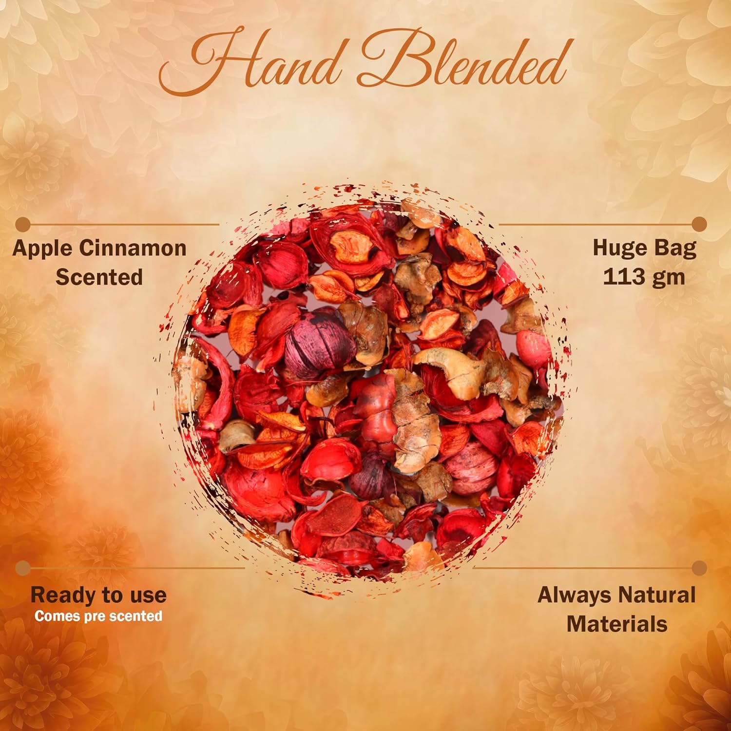 Hosley 24 oz Potpourri Apple Cinnamon Scented Set of 6