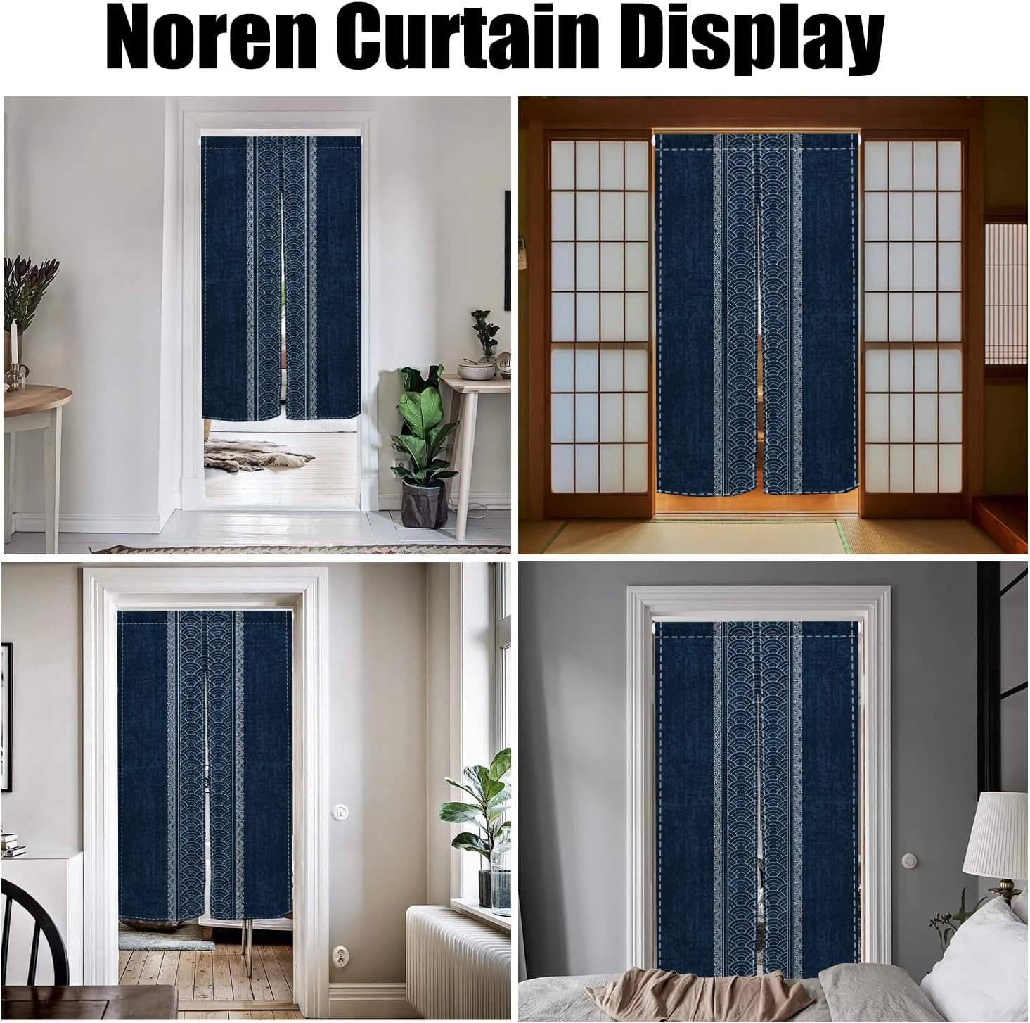 Royal Blue Noren Door Curtain 335 x 559 Inches