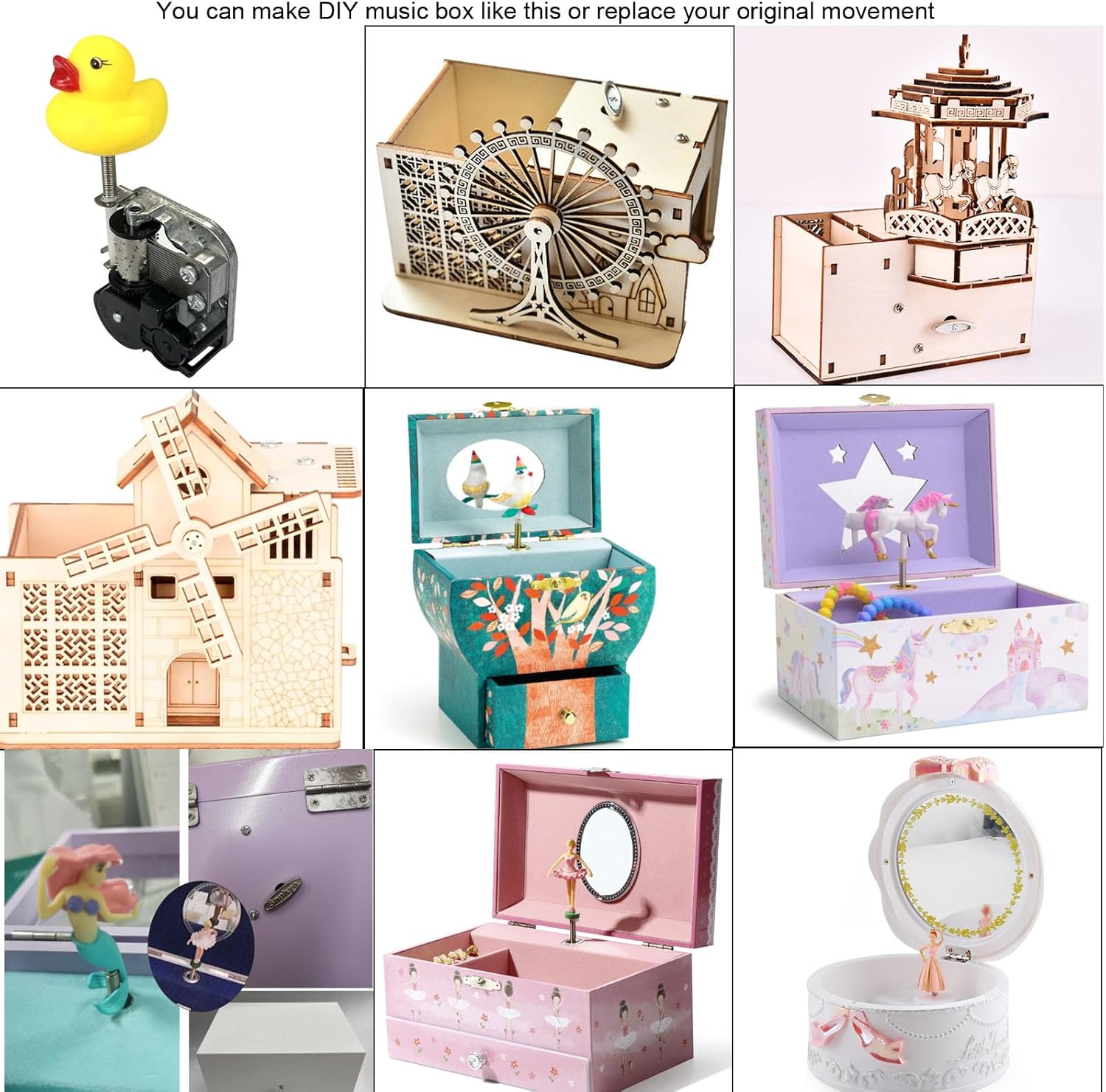 Pursuestar You Are My Sunshine Wind Up Music Box with Stop Function