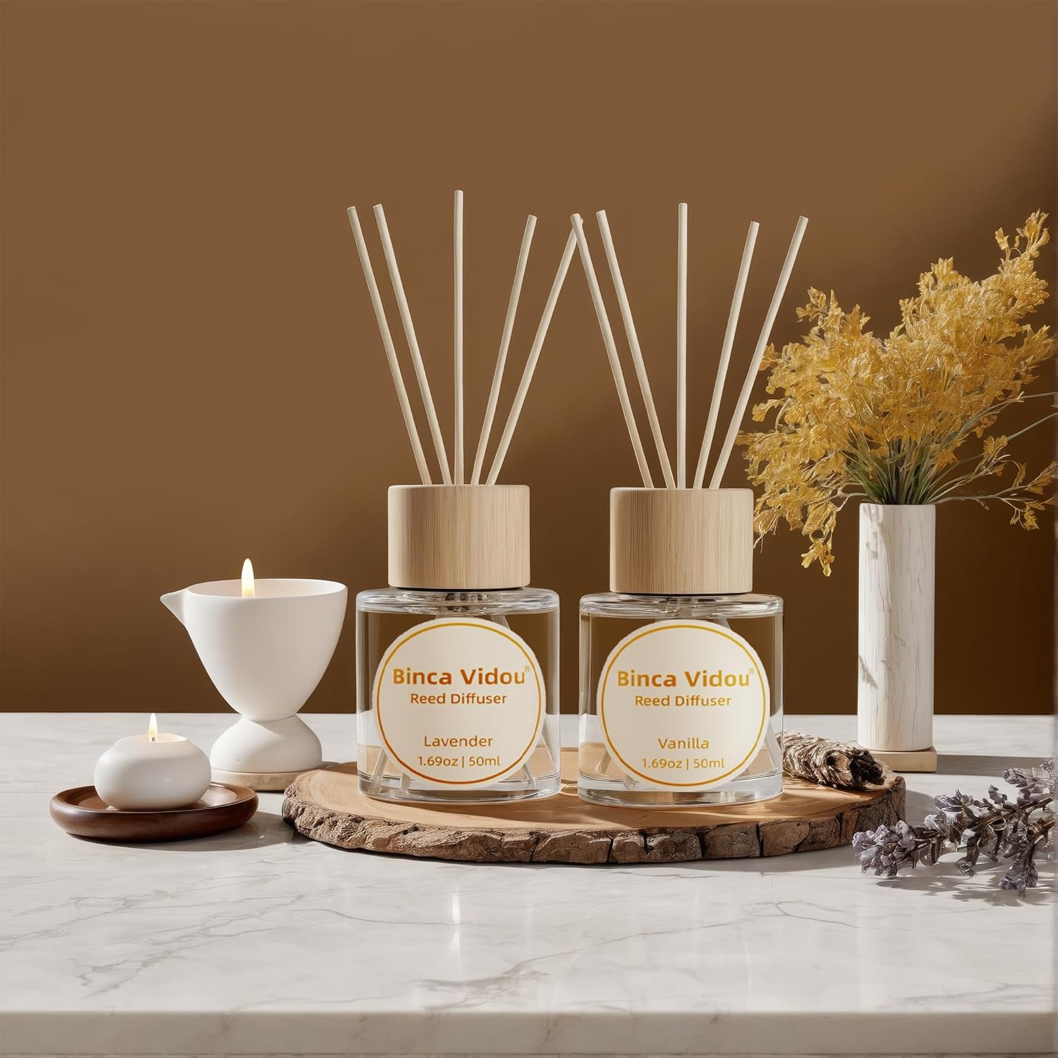 Binca Vidou Reed Diffuser Set Lavender Vanilla 169oz x 2