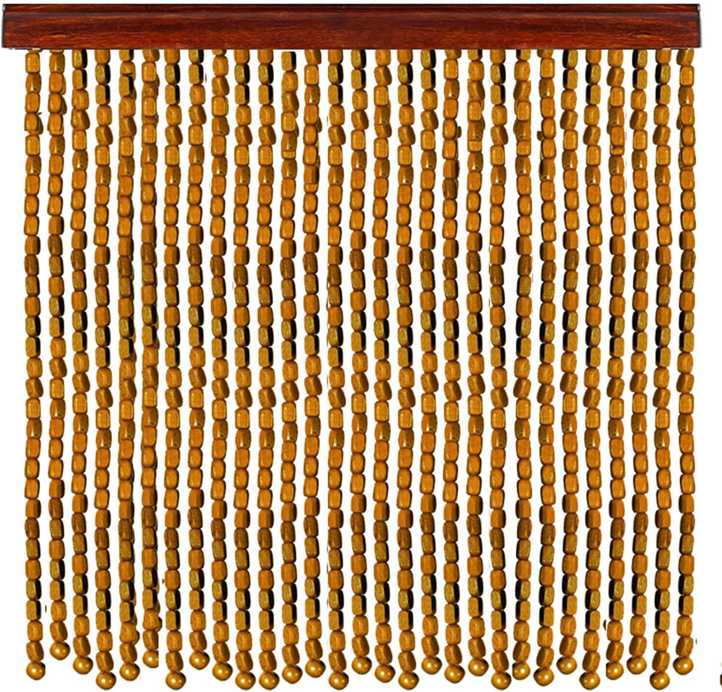 Retro Wood Beaded Curtain for Privacy and Decor