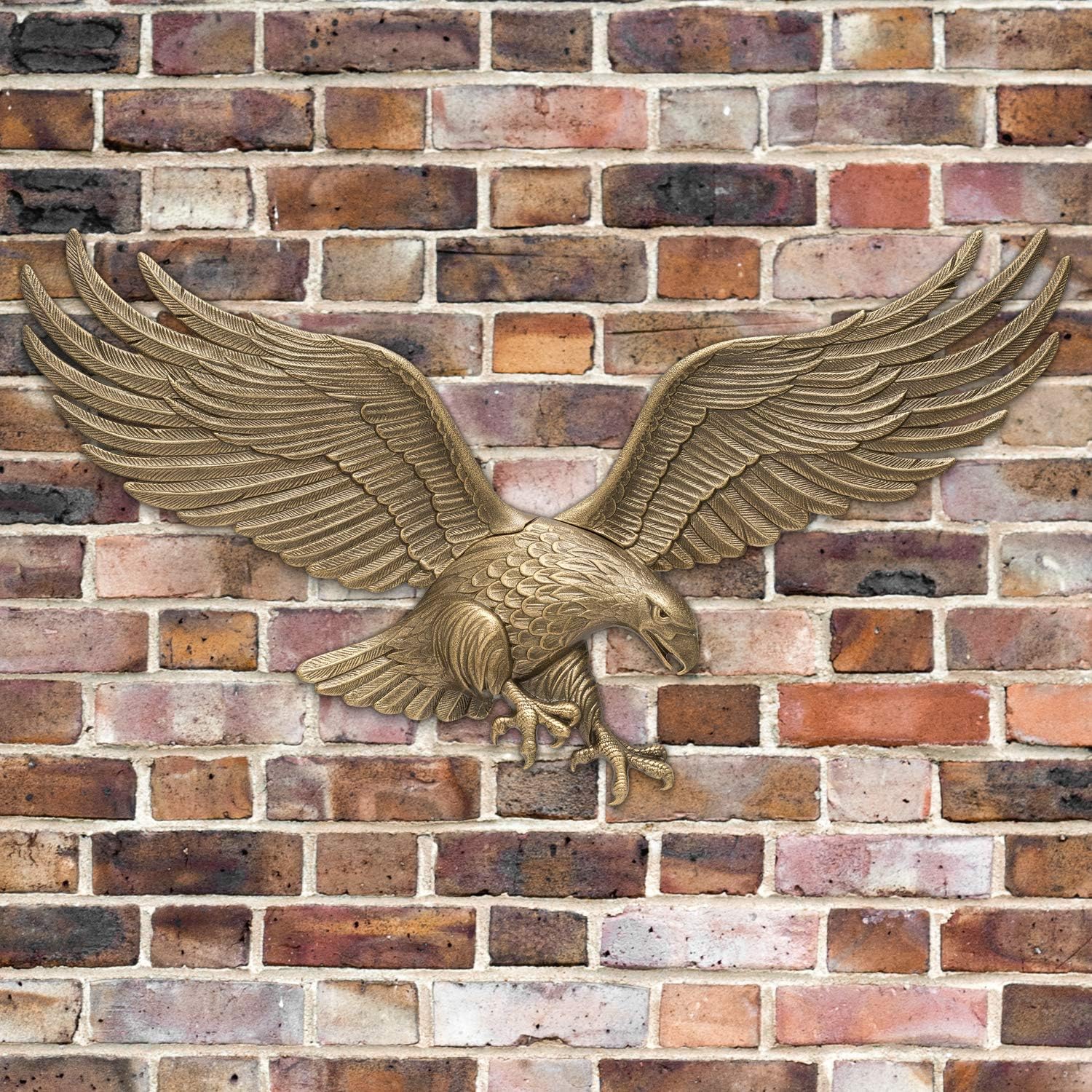 Whitehall Products Antique Brass Wall Eagle 00755 36x11in