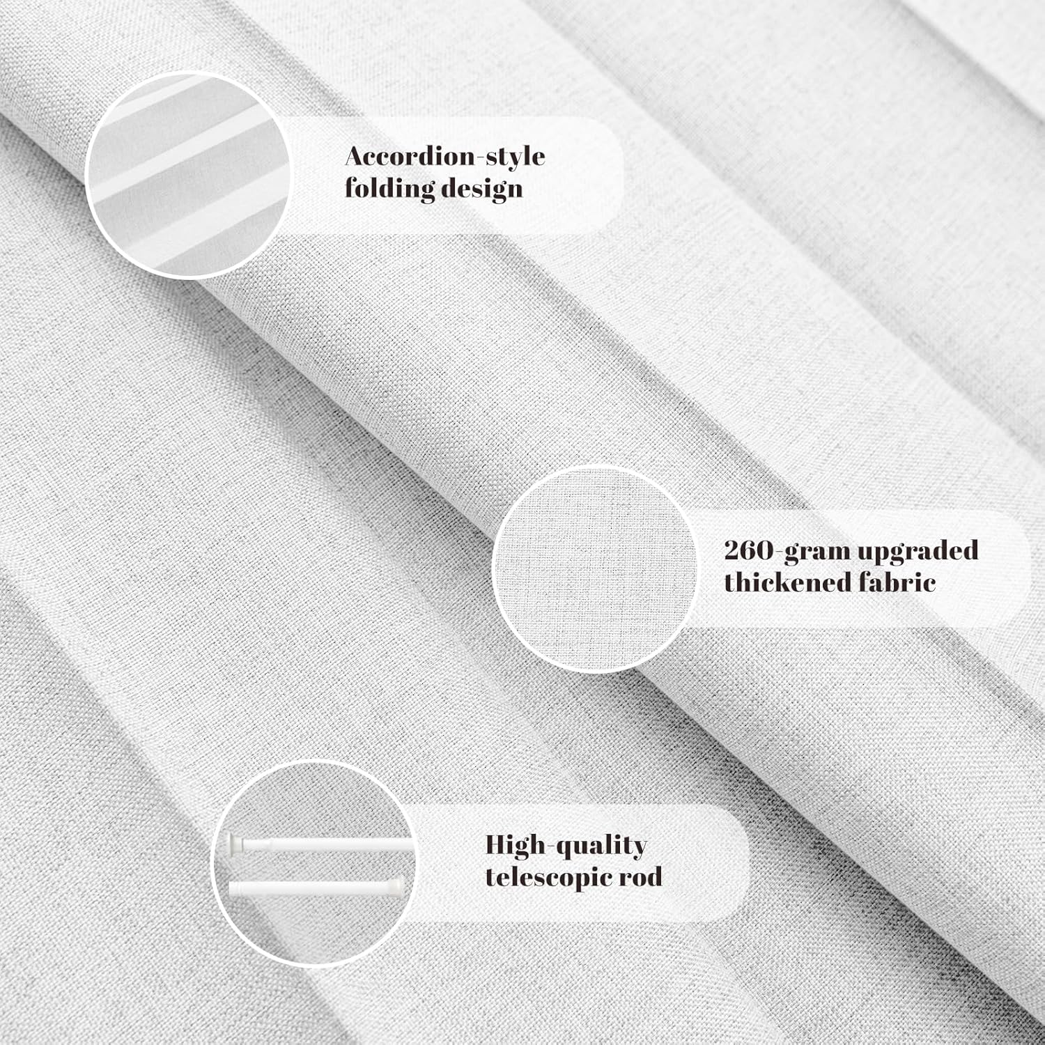 AJAZZ Magnetic Door Curtain Accordion Door Set